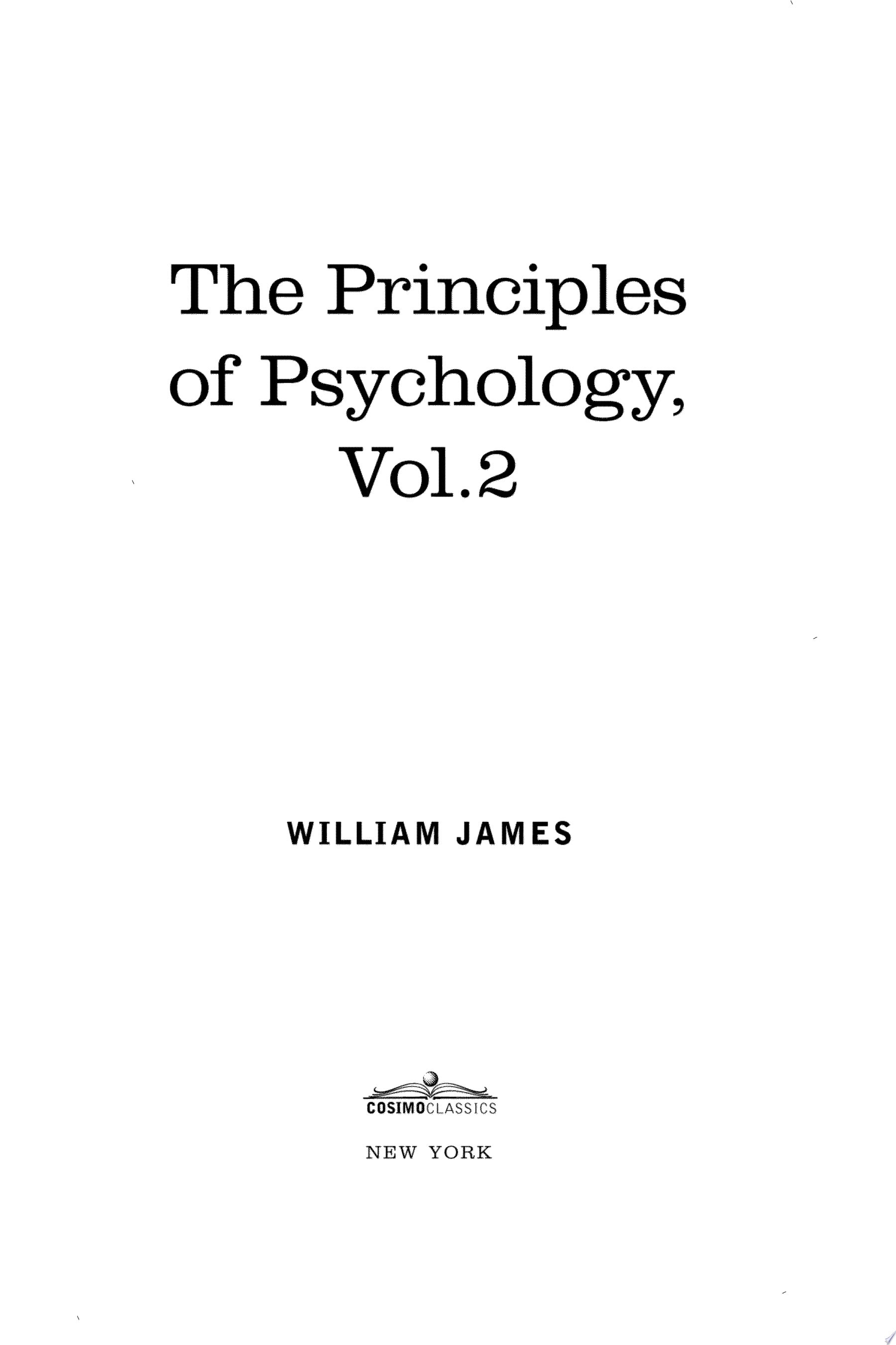 The Principles of Psychology