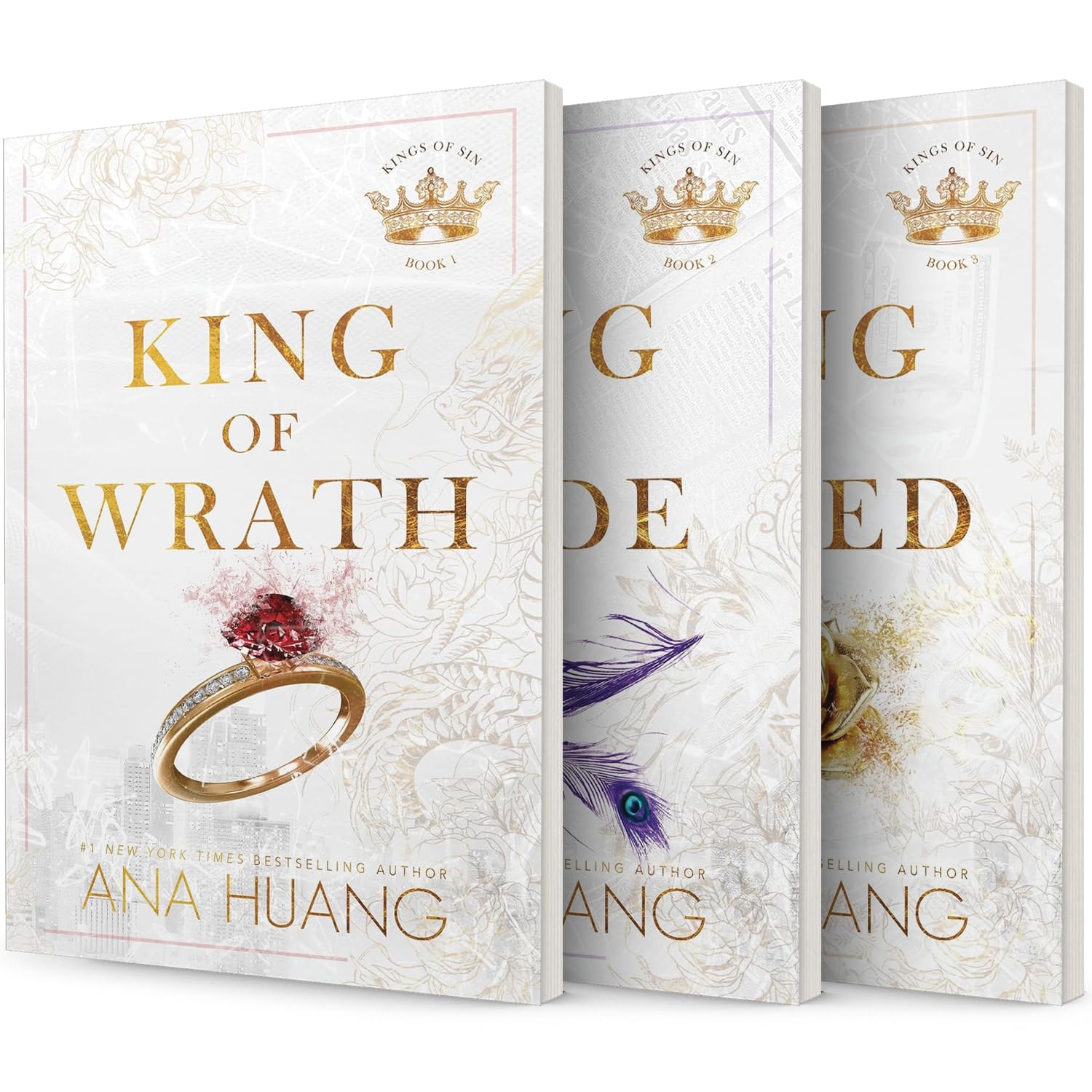 Kings of Sin Series Collection Book by Ana Huang, Set of 3 Books (King of Wrath, King of Pride, King of Greed)