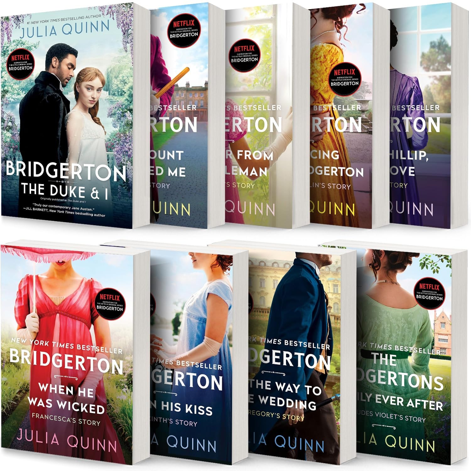 The Bridgerton Series. 9 Books Collection Set by Julia Quinn -Trade Paperback