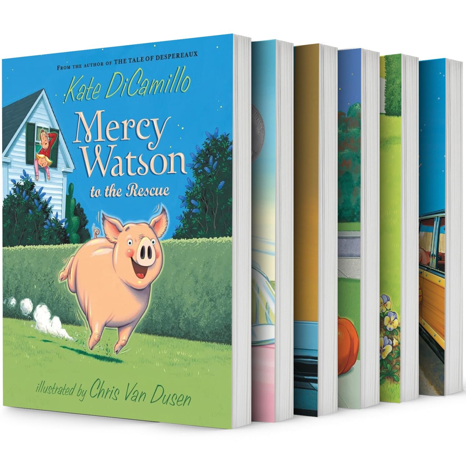 The Mercy Watson Series,6 Books Collection Set, Mercy Watson to the Rescue¿Mercy Watson Goes for a Ride¿ Mercy Watson Fights Crime¿Mercy Princess in Disguise¿Mercy Watson Thinks Like a Pig¿Mercy Something Wonky This Way Comes by Kate Dicamillo