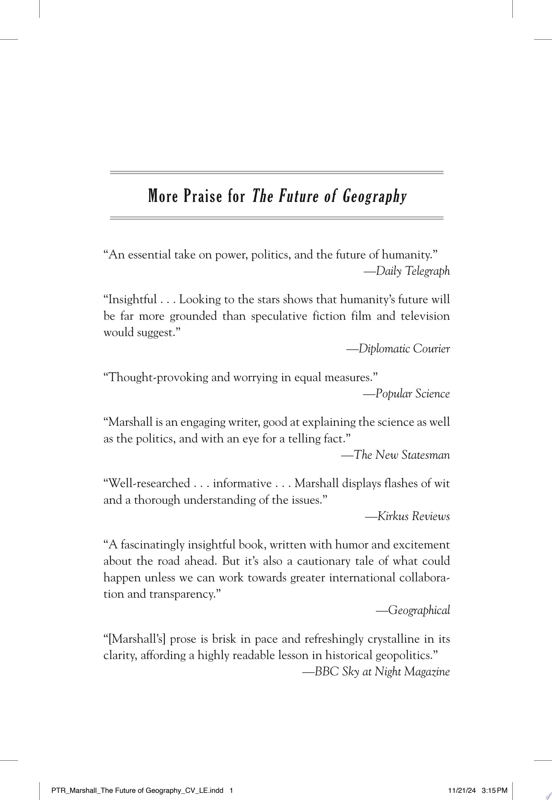 The Future of Geography