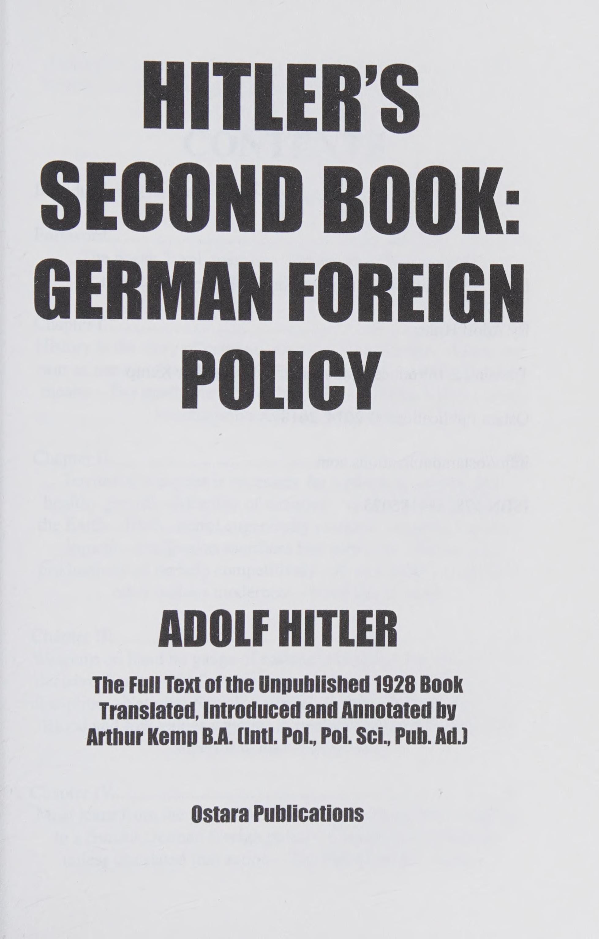 Hitler's Second Book