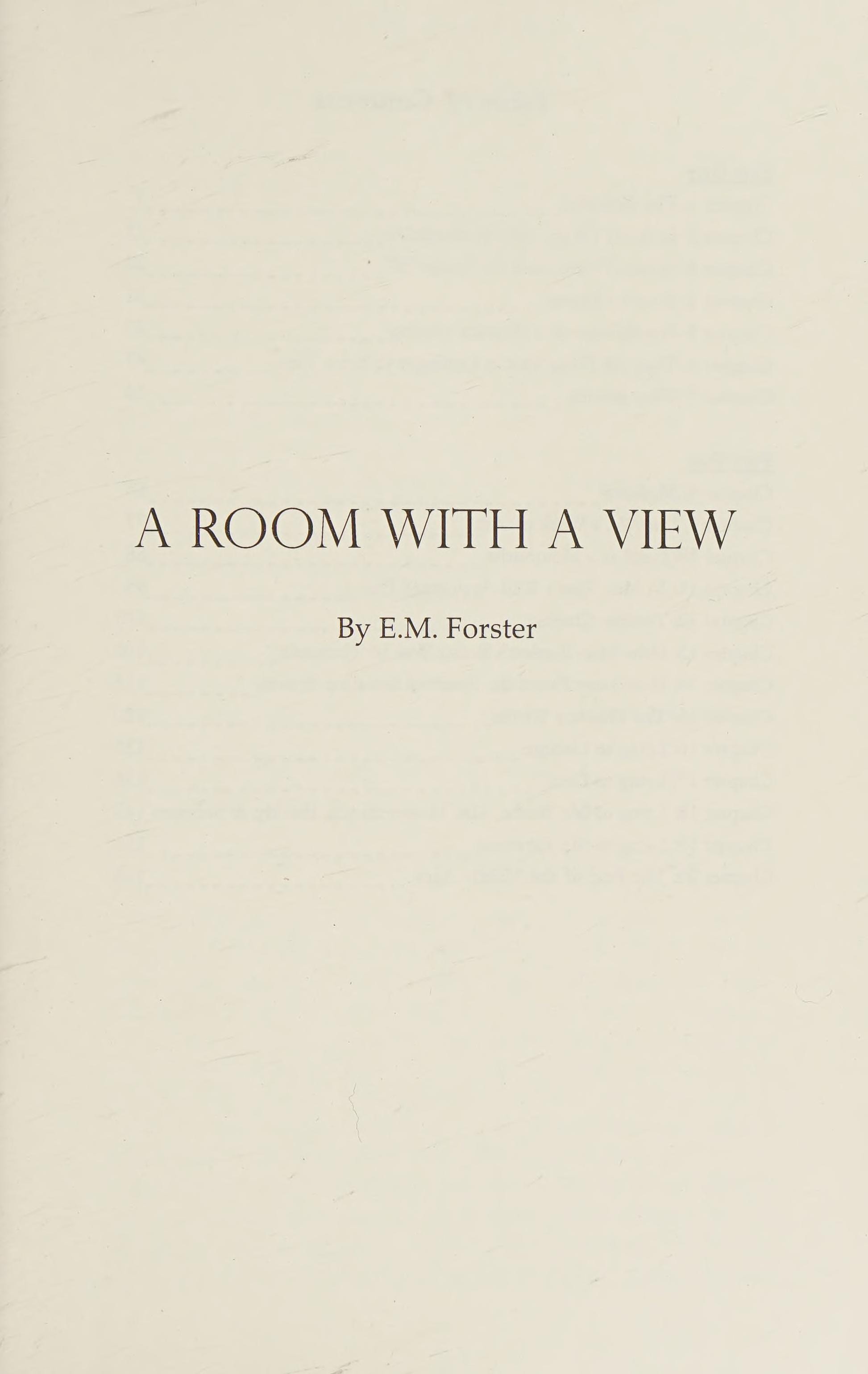 A Room with a View