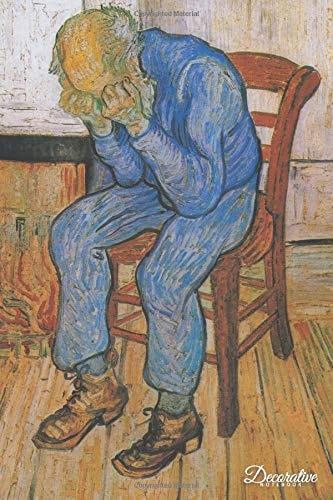 Decorative Notebook At Eternitys Gate by Vincent Van Gogh Journal Pocket-Sized Notebook Travel Diary
