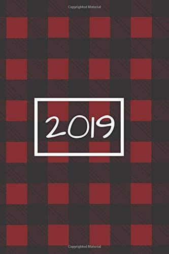 2019 Buffalo Plaid Diary, 6x9, 125 Black Lined Pages