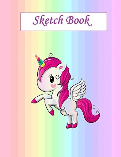 Sketch Book Unicorn Sketchbook, 8. 5 X 11 , 110 Blank Pages