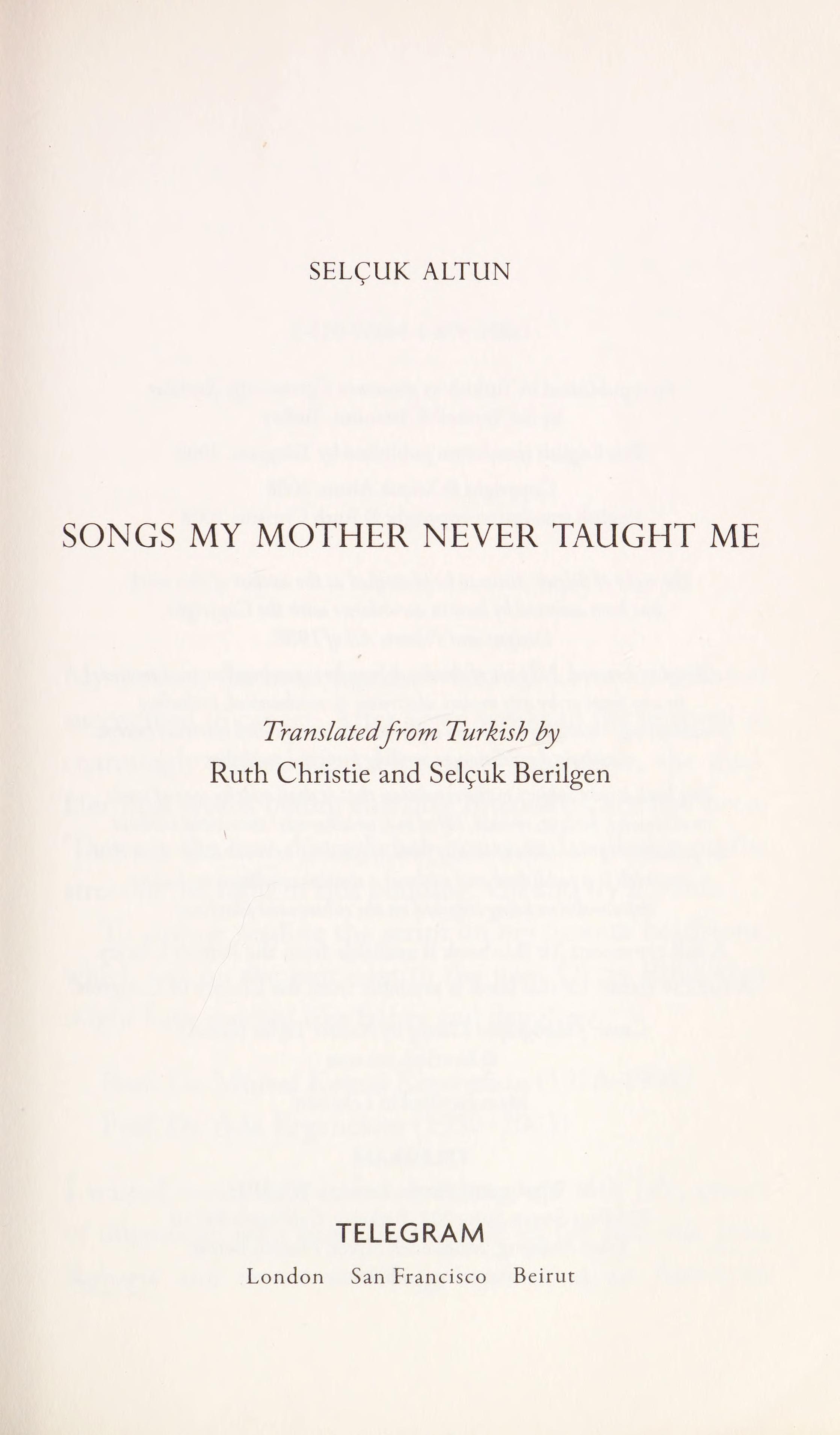 Songs My Mother Never Taught Me