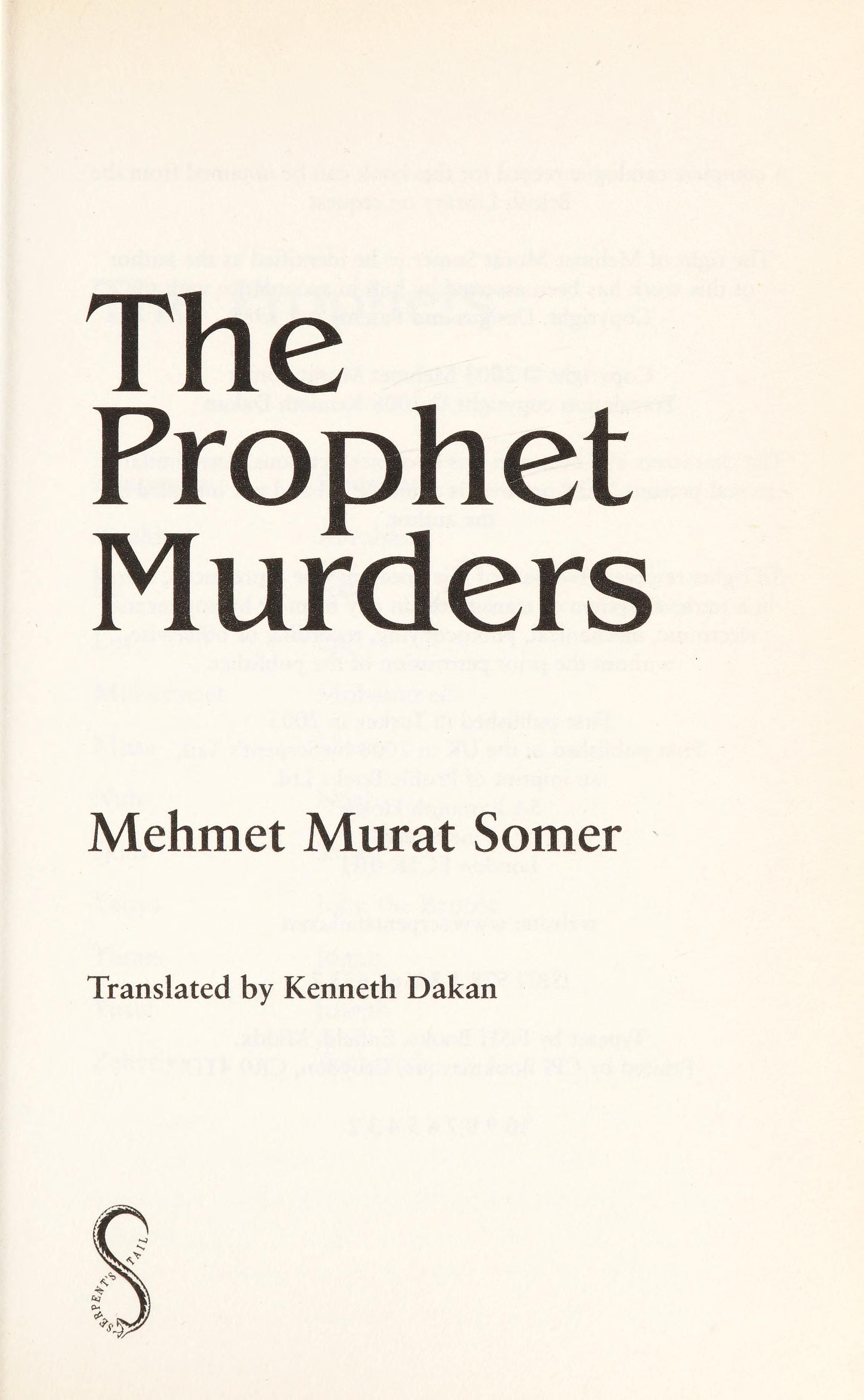 The Prophet Murders: A Hop-Ciki-Yaya Thriller (Hop-Ciki-Yaya)