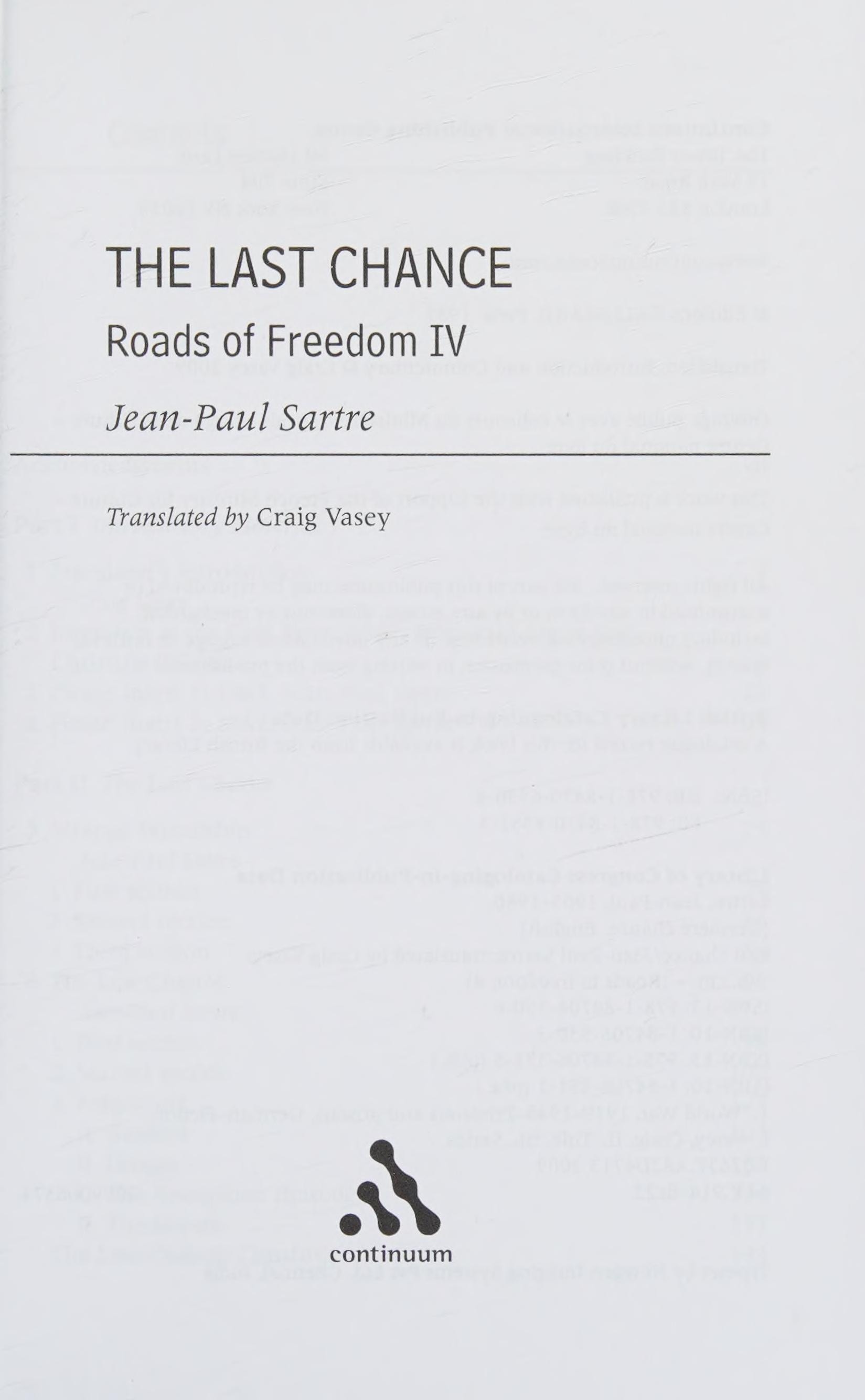 The Last Chance Roads of Freedom IV