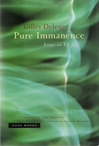 Pure Immanence Essays on a Life
