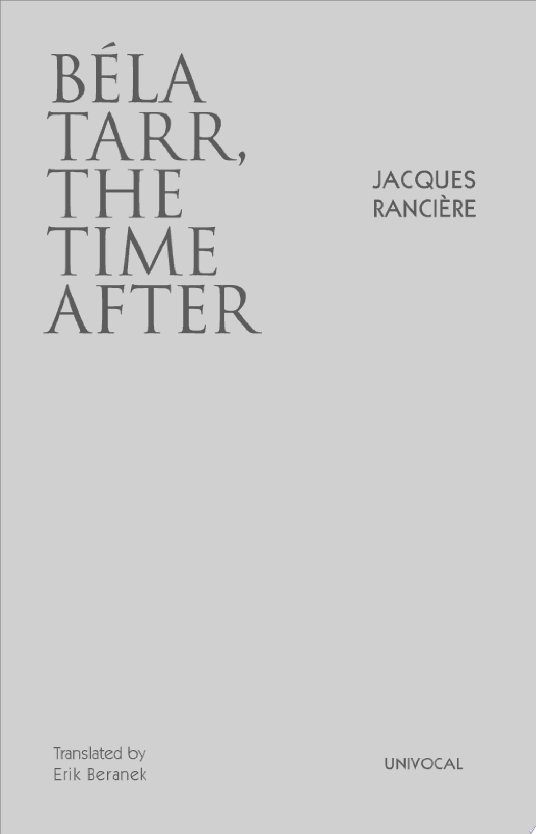 Béla Tarr, the Time After