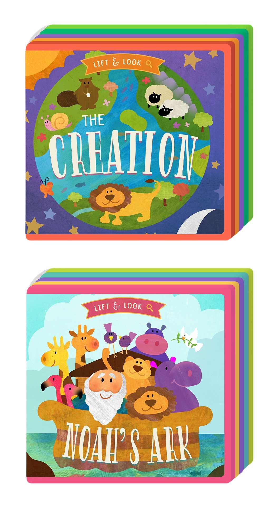 Bible Lift & Look Foam Book (2-Book Set): The Creation and Noah's Ark