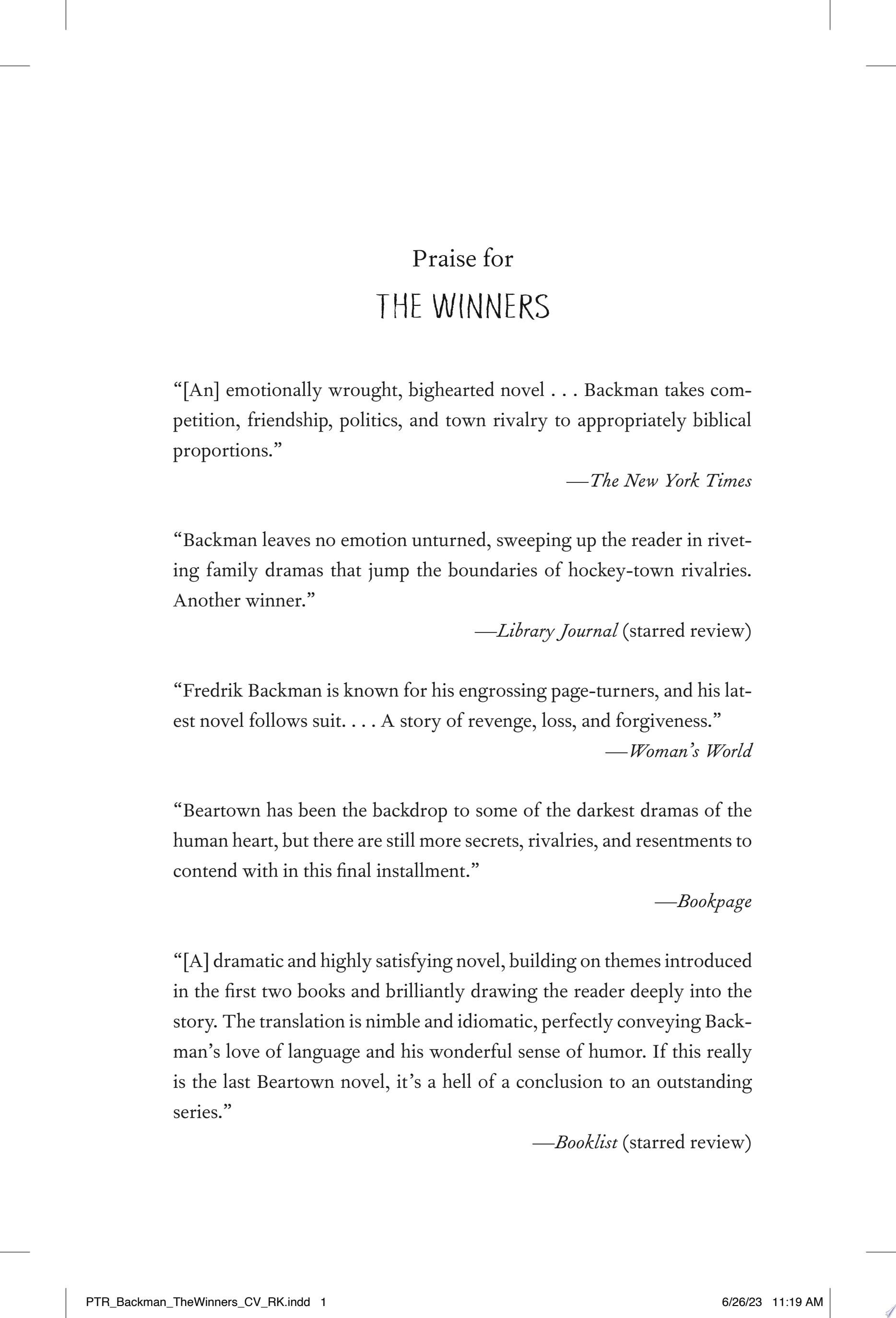 The Winners A Novel