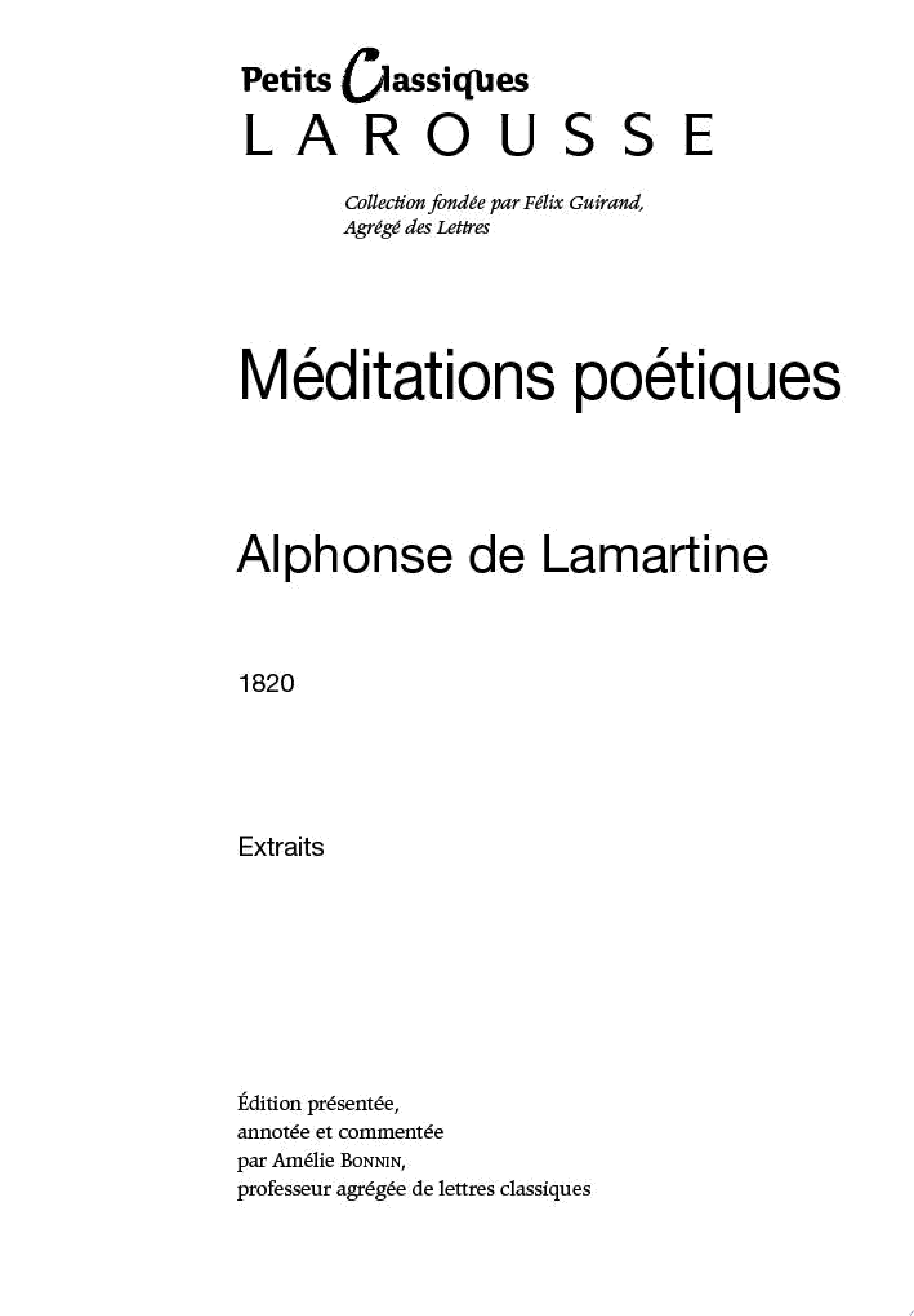 Méditations Poétiques