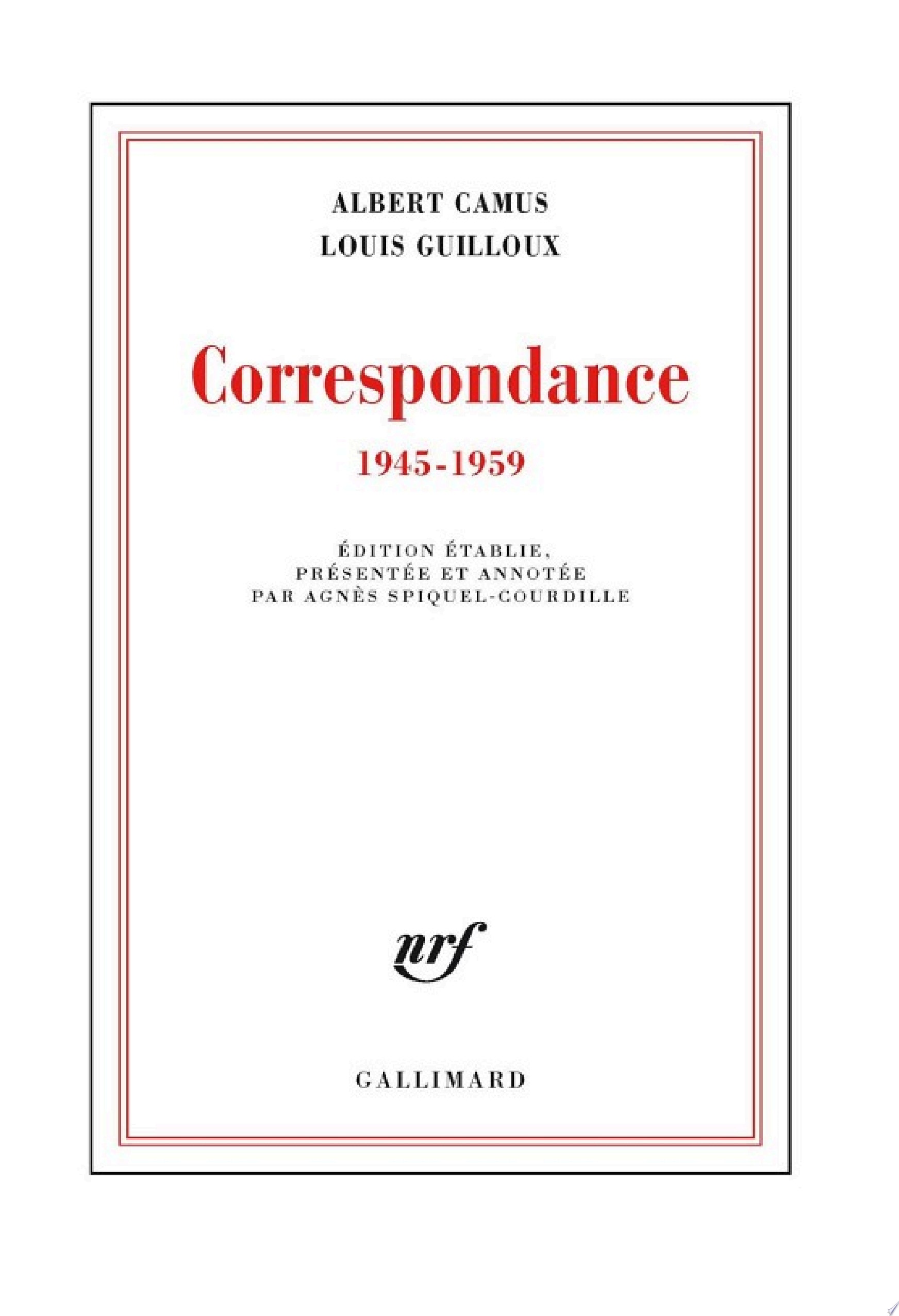 Correspondance (1945-1959)