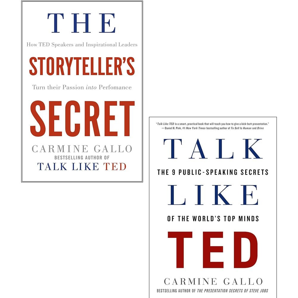 Carmine Gallo 2 Books Collection Set (The Storyteller's Secret, Talk Like Ted)