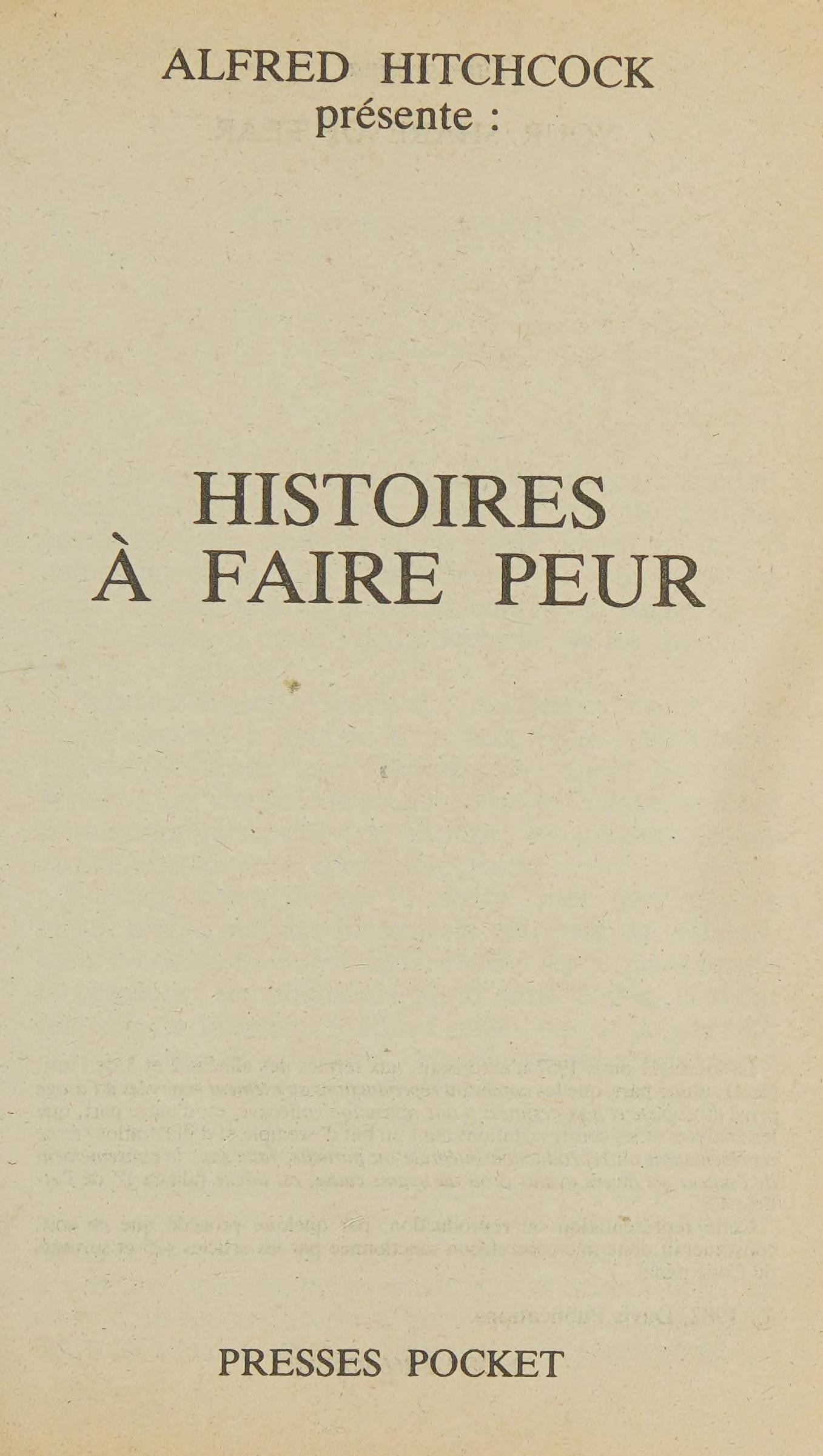 Histoires à faire peur