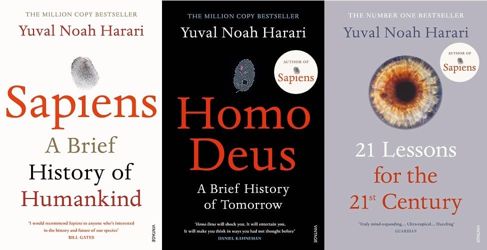 Yuval Noah Harari 3 Book Set Collection: Sapiens, Homo Deus & 21 Lessons for the 21st Century