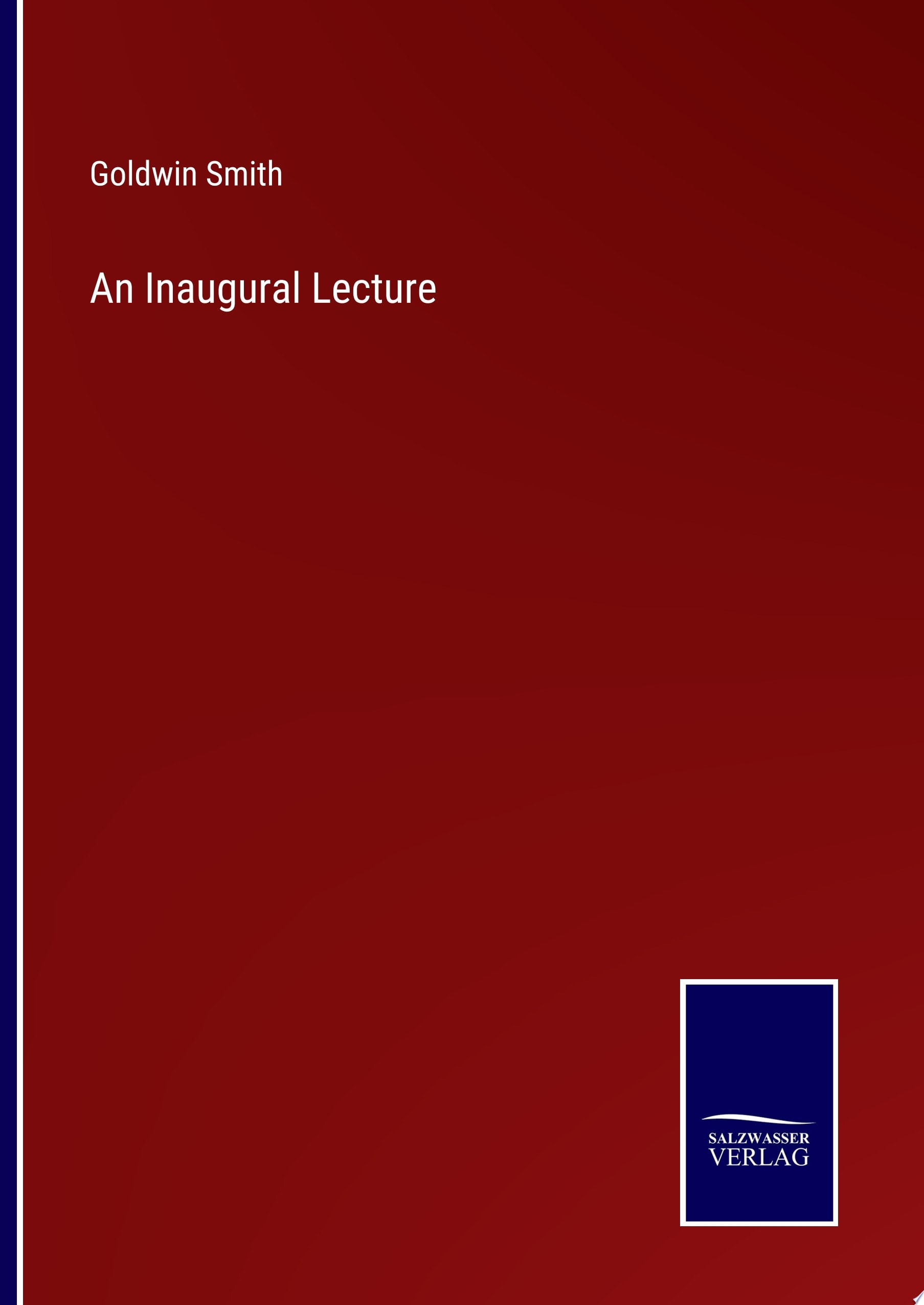 An Inaugural Lecture
