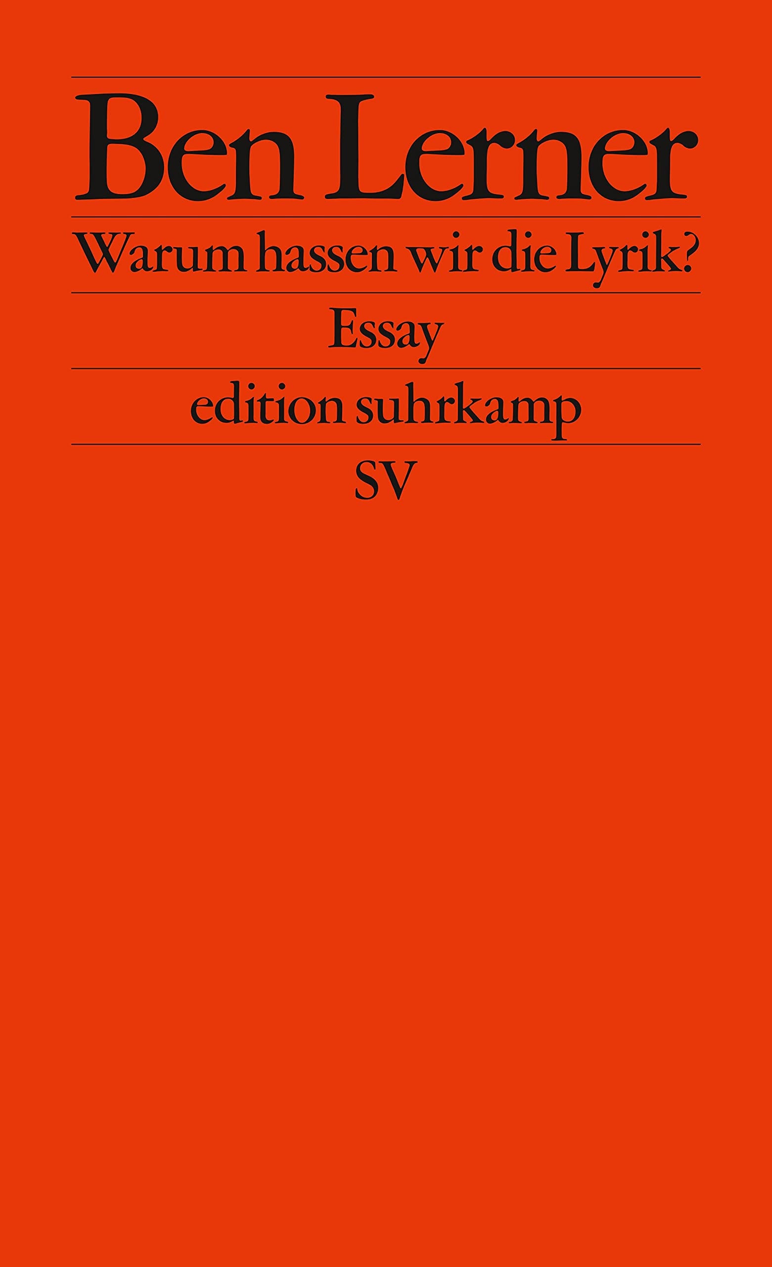 Warum hassen wir die Lyrik? Essay