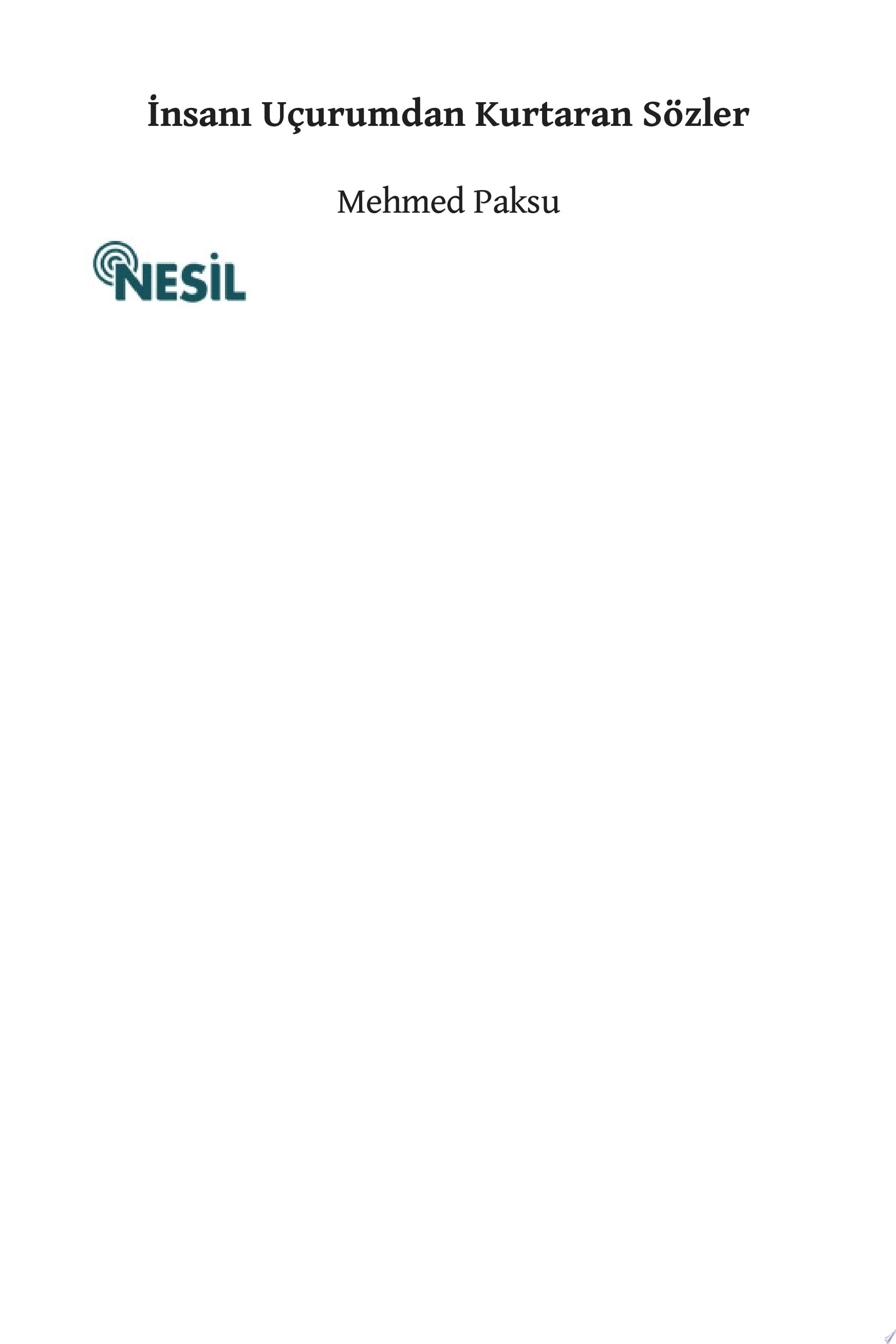 İnsanı Uçurumdan Kurtaran Sözler
