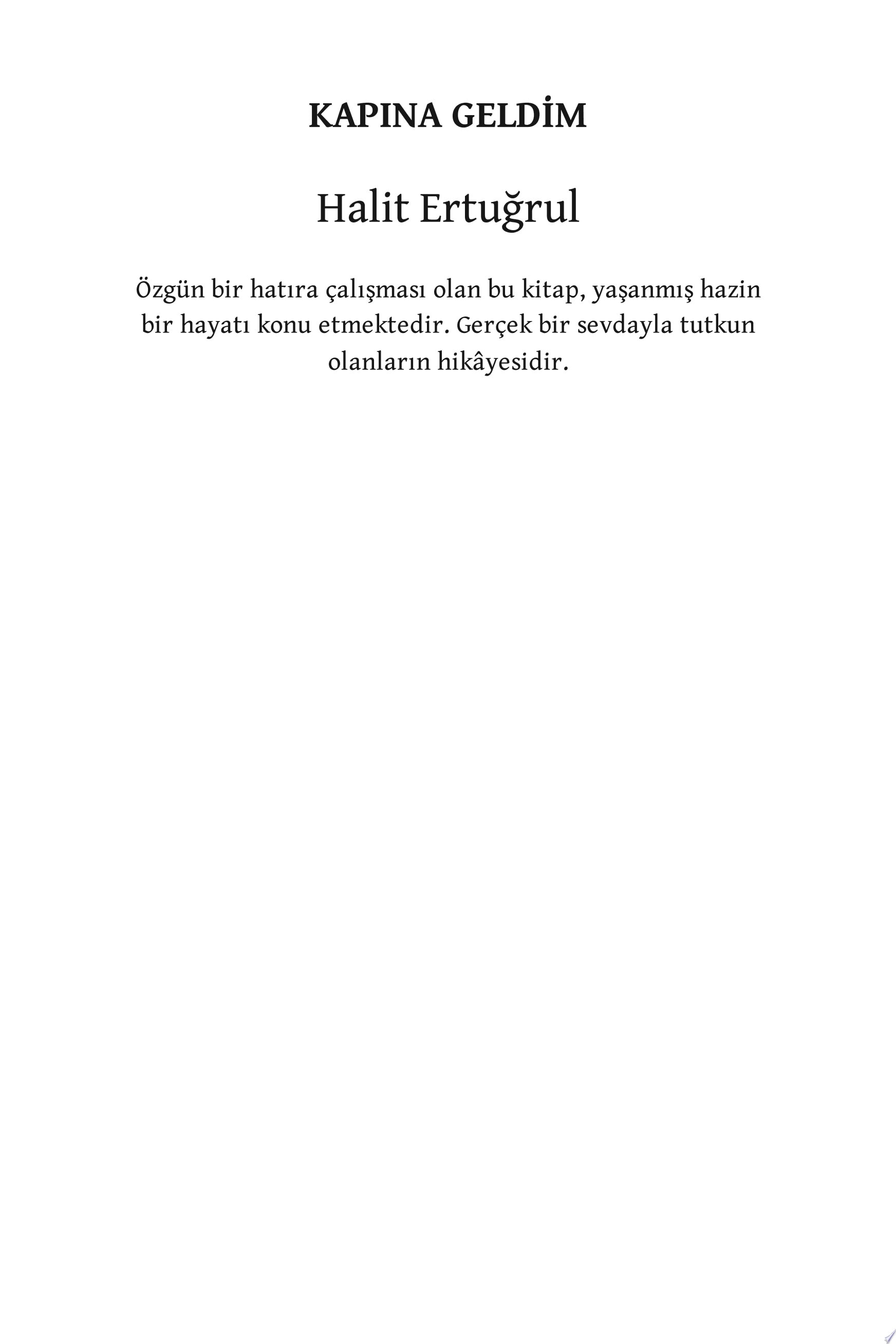 Kapına Geldim