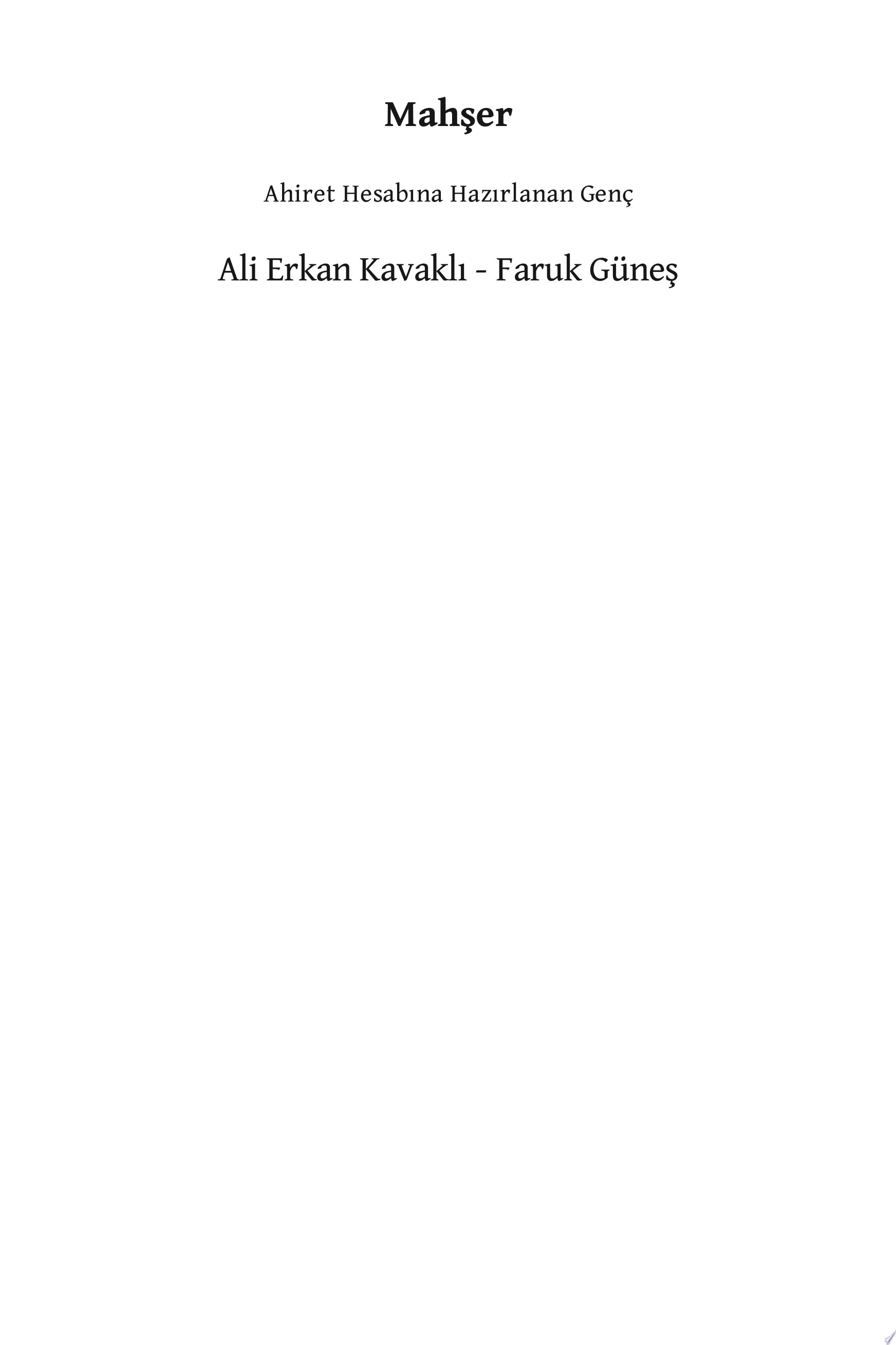 Mahşer ahiret hesabına hazırlanan genç