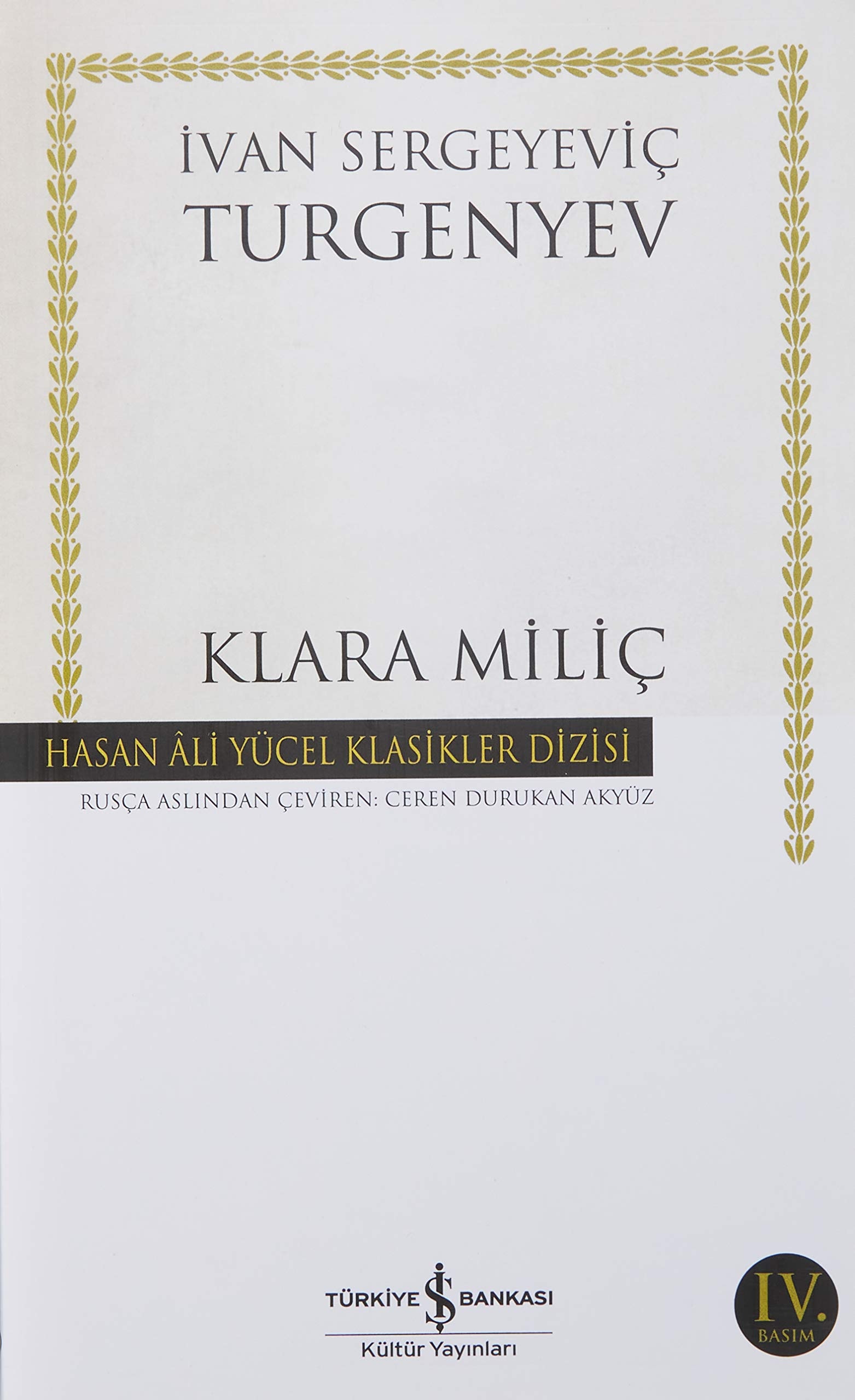 Klara Milic Hasan Ali Yücel Klasikleri
