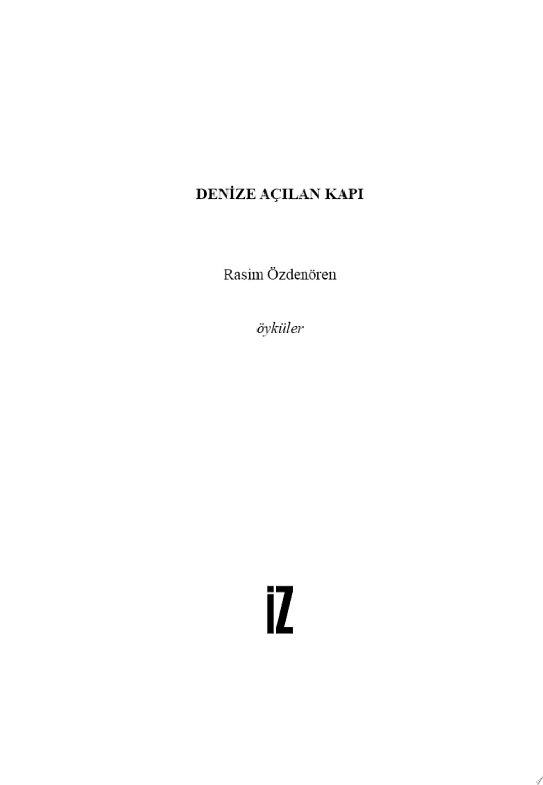 Denize Açılan Kapı (İz Yayıncılık)