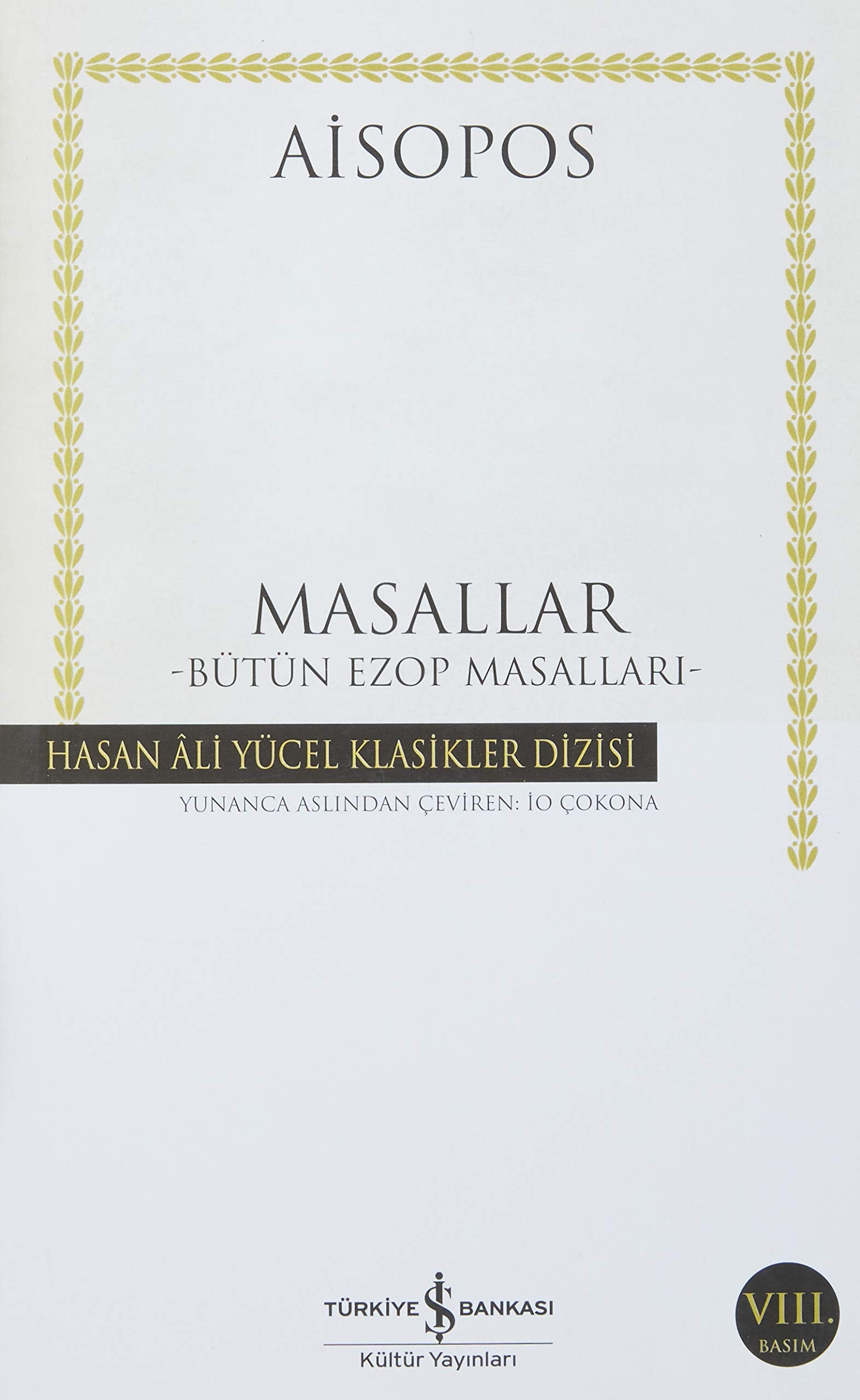 Masallar - Bütün Ezop Masallari Hasan Ali Yücel Klasikleri