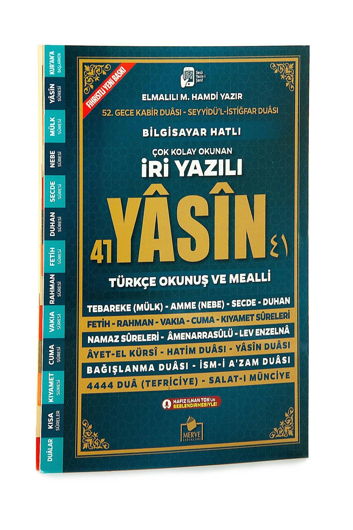 Sesli Yasini Serif Arapca Türkce Okunuslu ve Mealli Iri Yazili Orta Boy (Yasin-037)