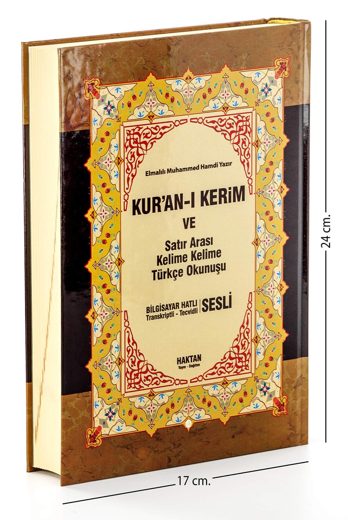 Kuran-i Kerim ve Satir Arasi Kelime Kelime Türkce Okunusu Orta Boy - Bilgisayar Hatli - Transkriptli - Tecvidli - Ciltli