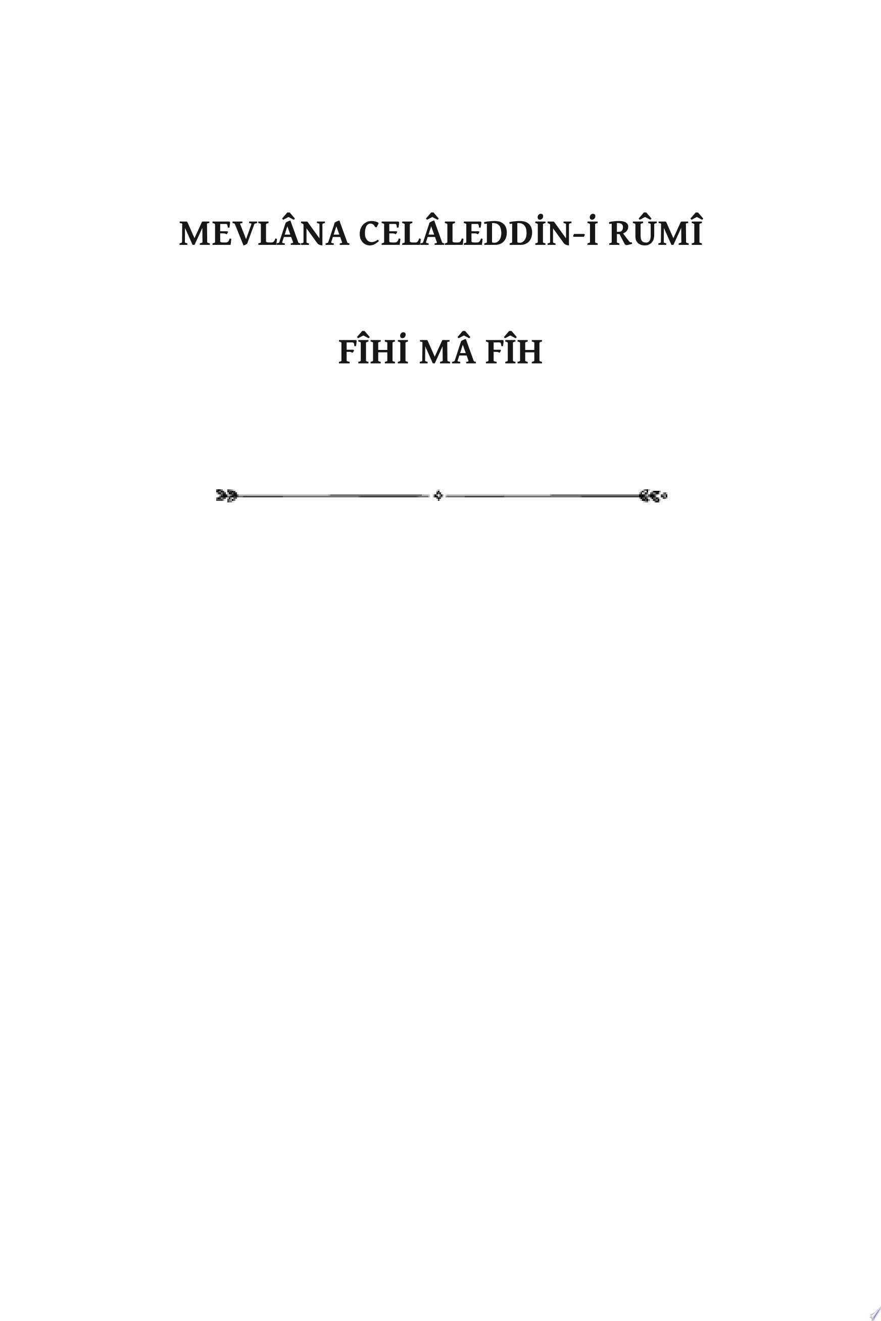 Fihi Ma Fih (Ataç Yayınları)