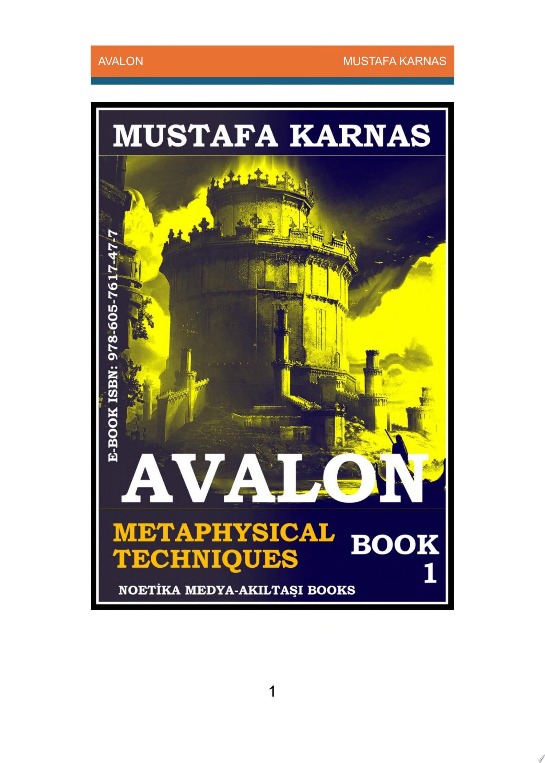 AVALON METAPHYSICAL TECHNIQUES BOOK 1