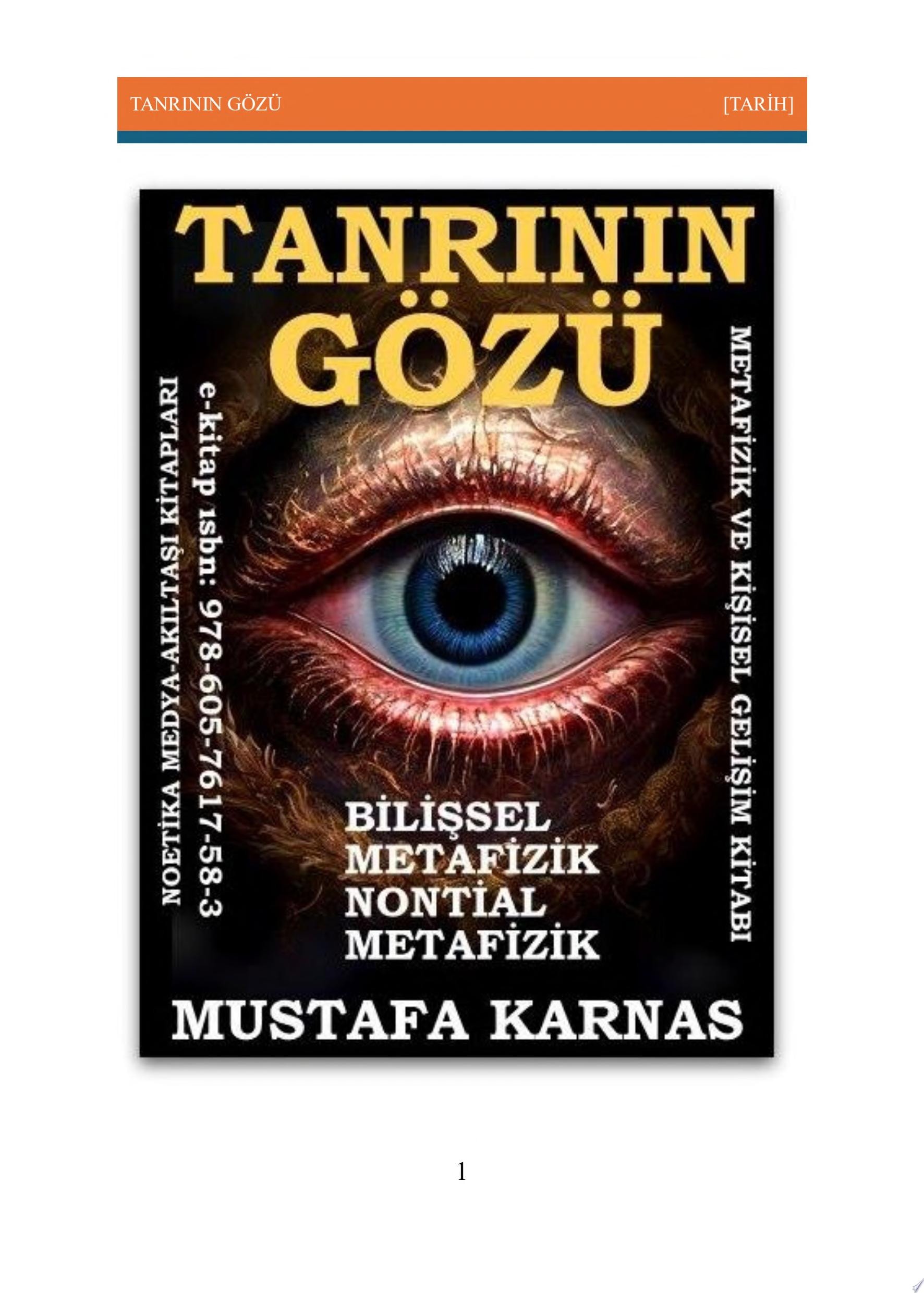 TANRININ GÖZÜ BİLİŞSEL METAFİZİK NONTİAL METAFİZİK