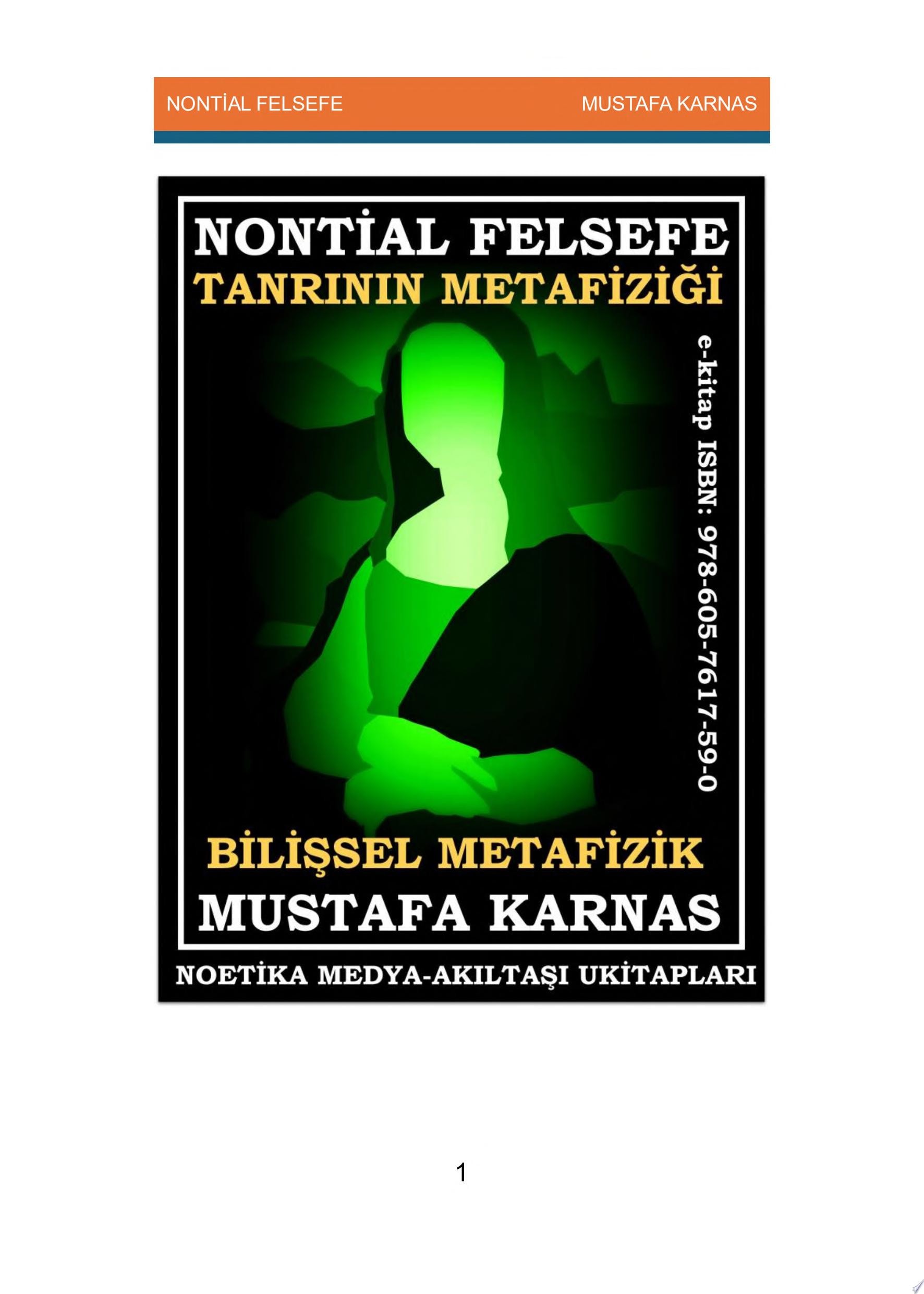 NONTİAL FELSEFE TANRININ METAFİZİK HALİ BİLİŞSEL METAFİZİK
