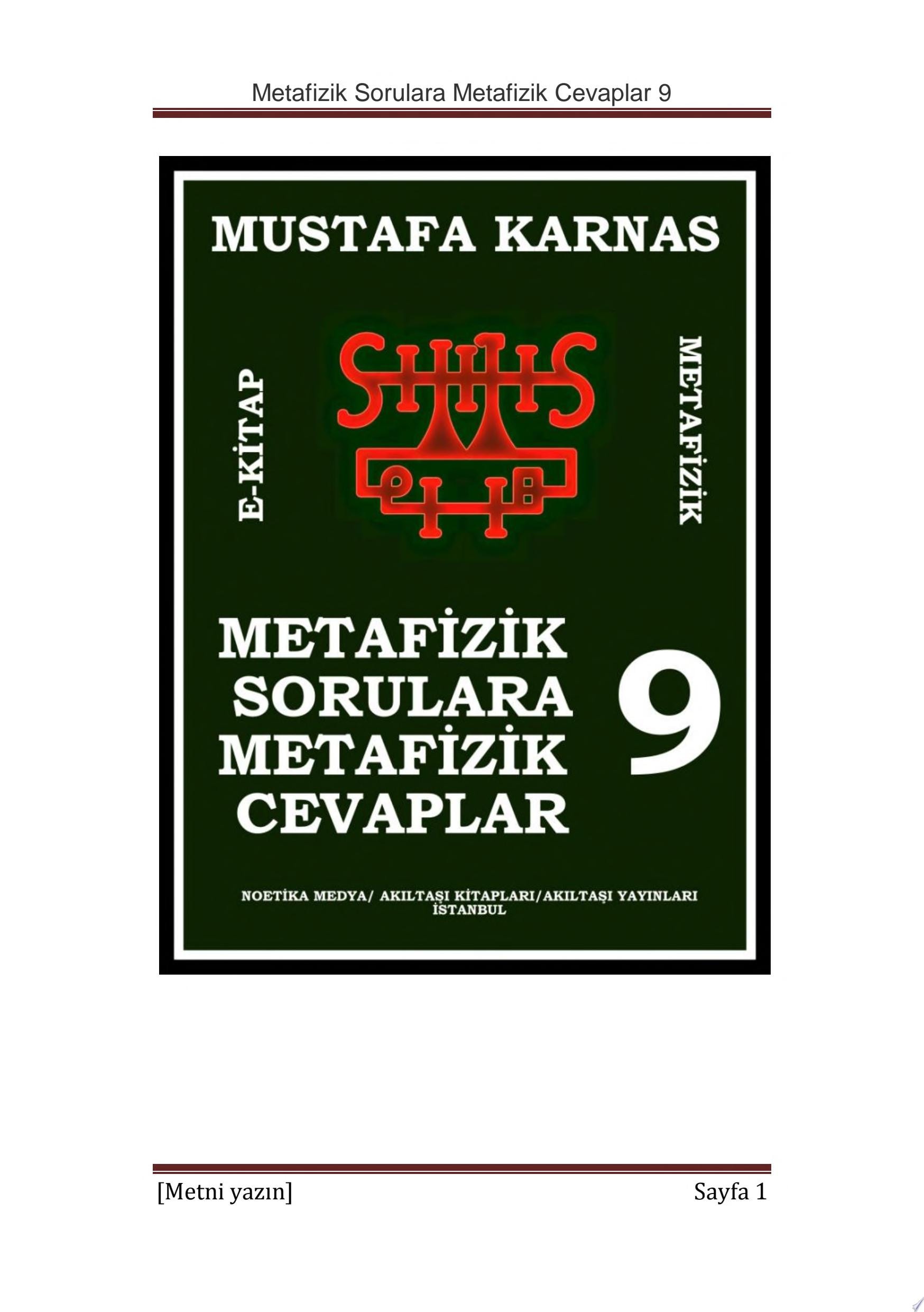 Metafizik Sorulara Metafizik Cevaplar 9