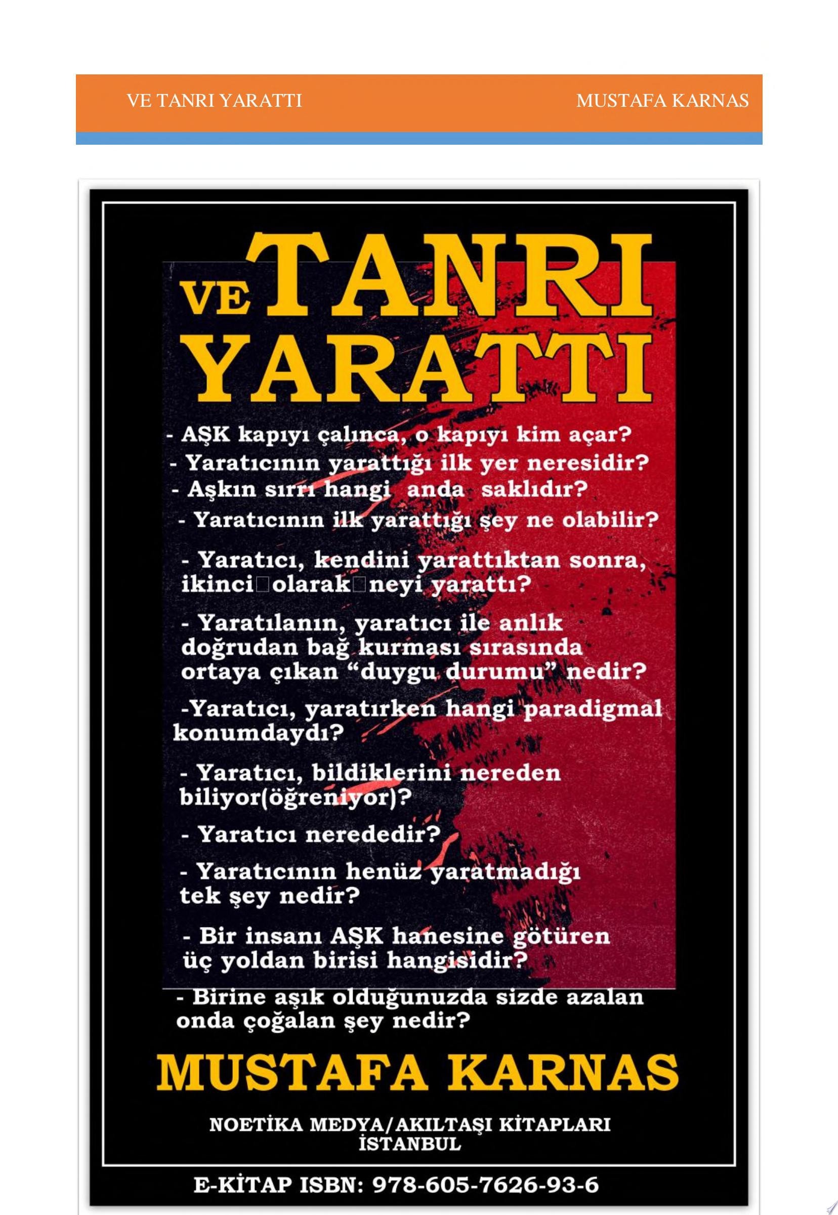 VE TANRI YARATTI varlık