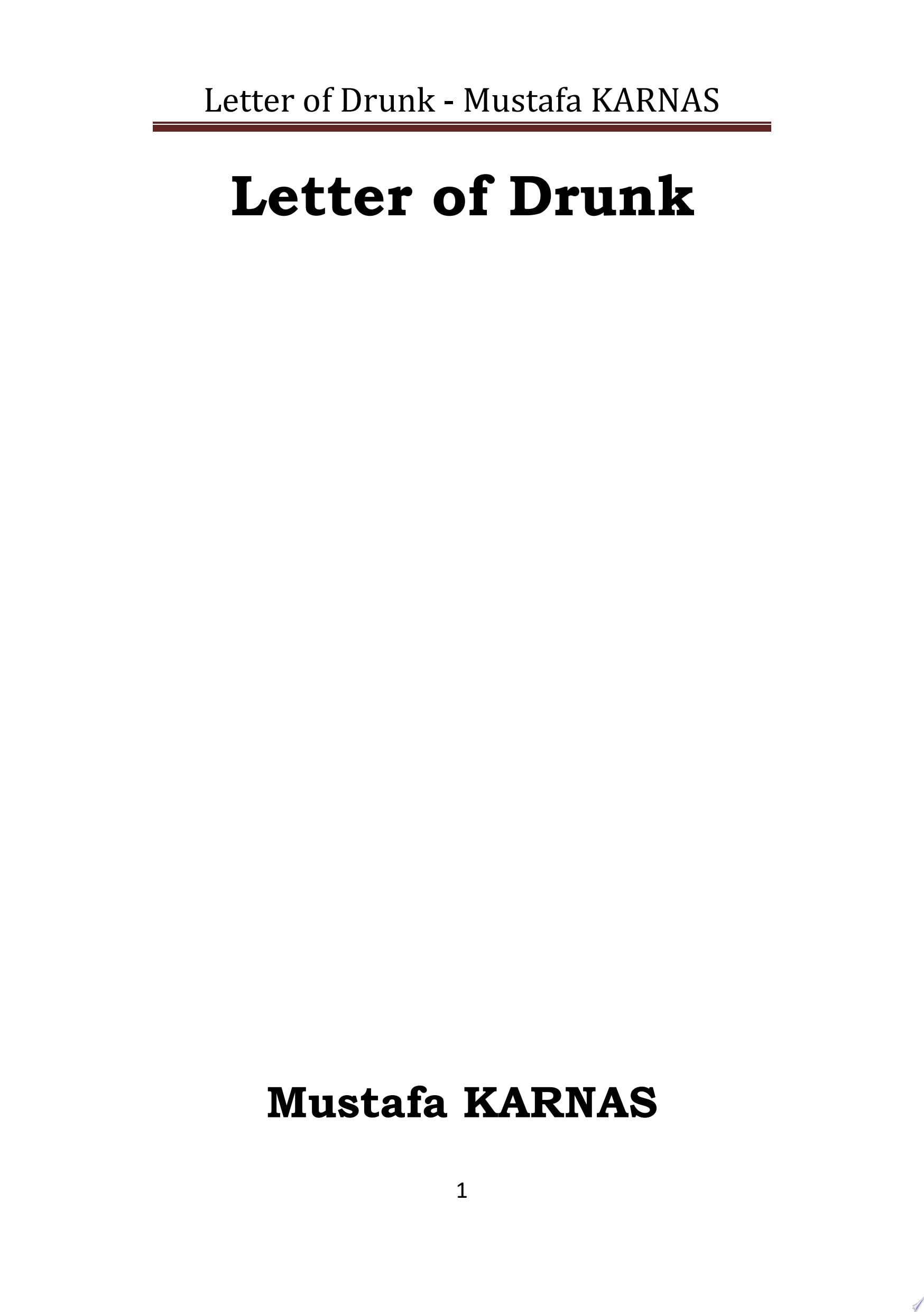 Letter of Drunk