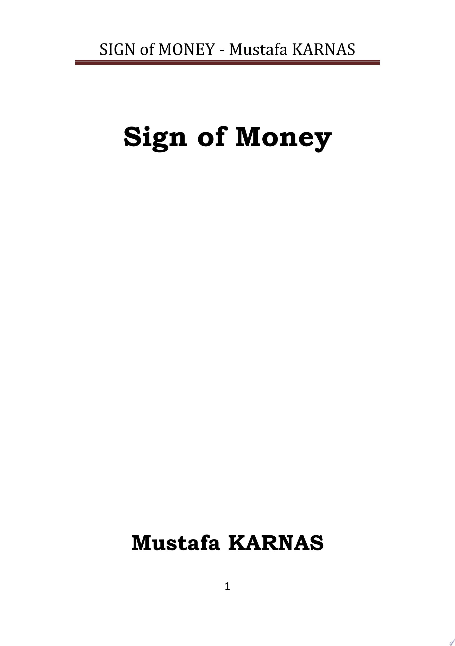 SIGN of MONEY