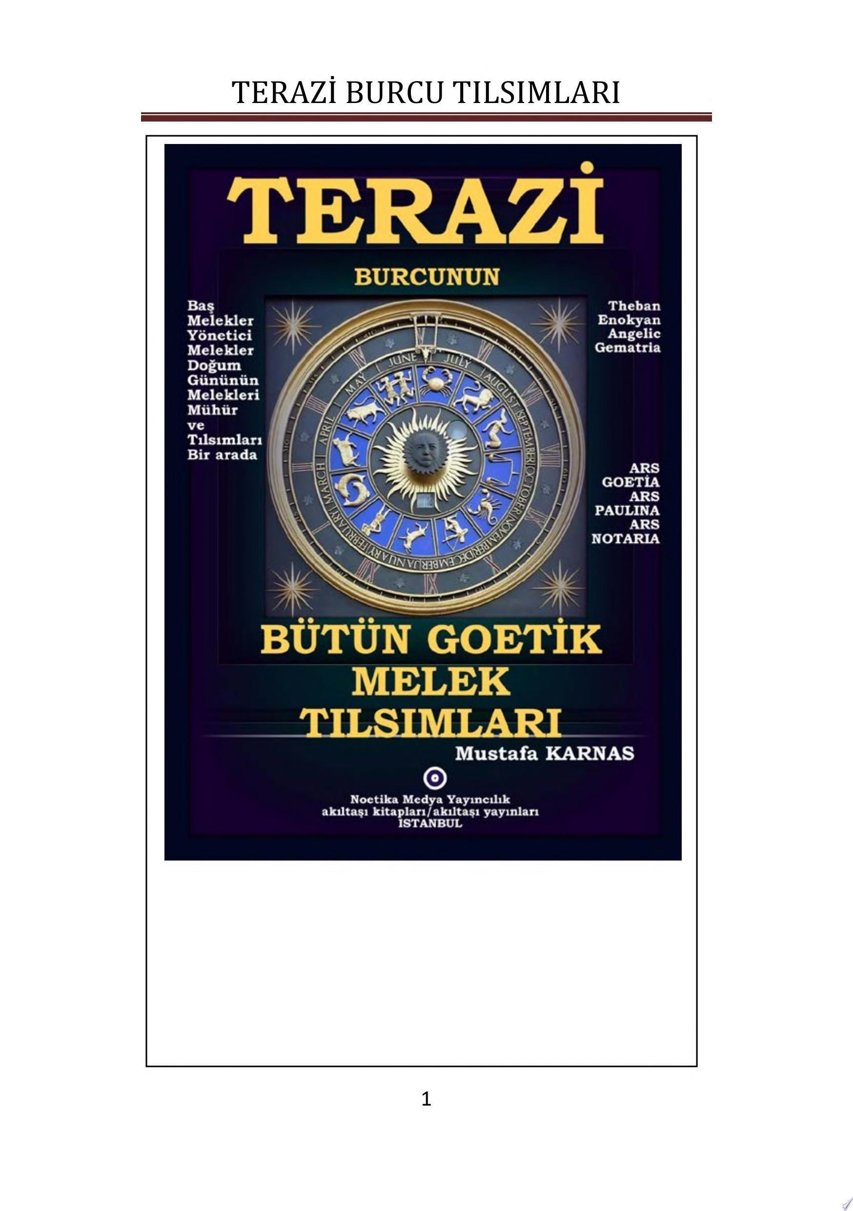 TERAZİ BURCUNUN BÜTÜN GOETİK MELEK TILSIMLARI