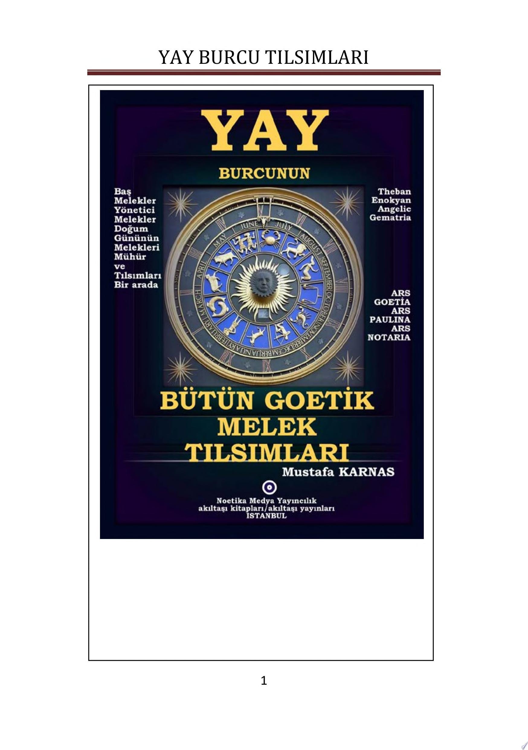 YAY BURCUNUN BÜTÜN GOETİK MELEK TILSIMLARI