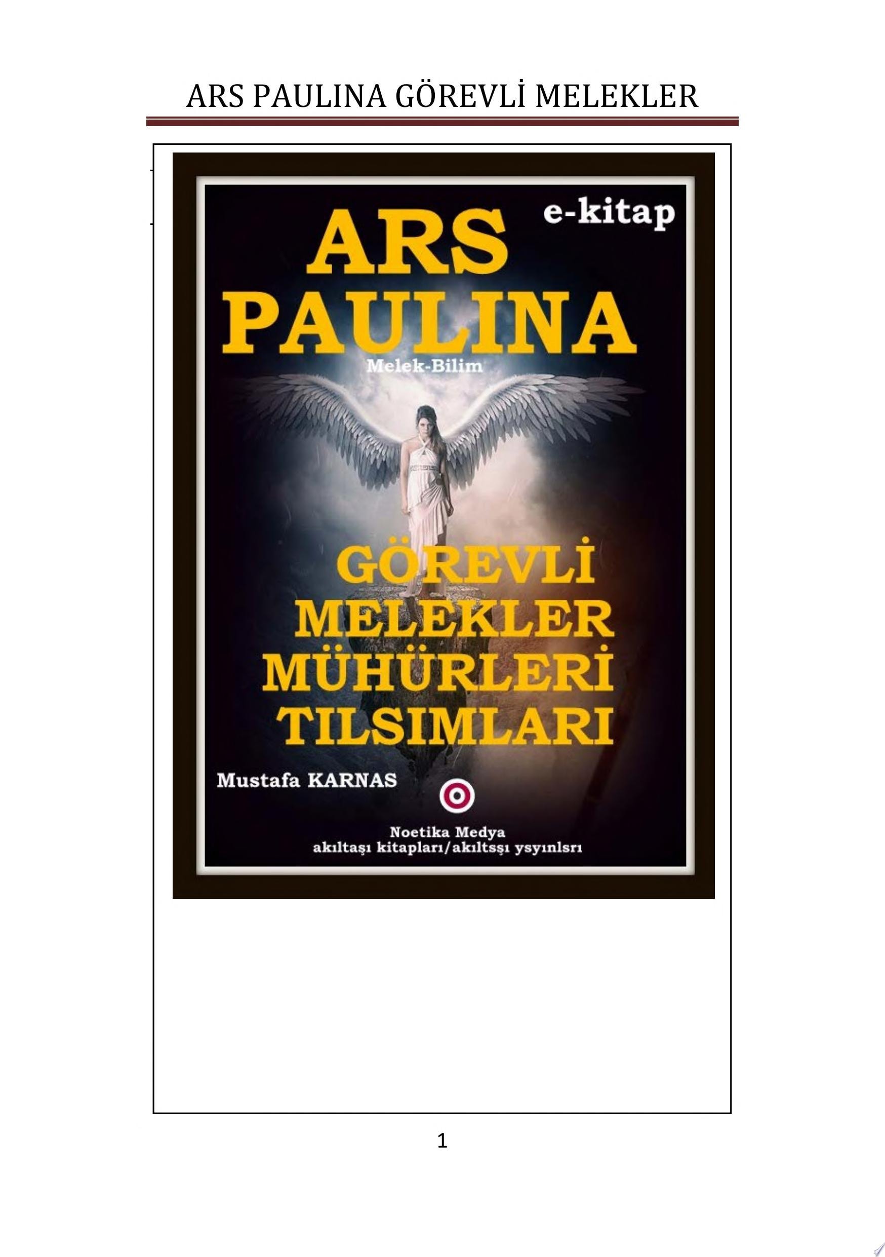ARS PAULINA GÖREVLİ MELEKLER MÜHÜR VE TILSIMLARI