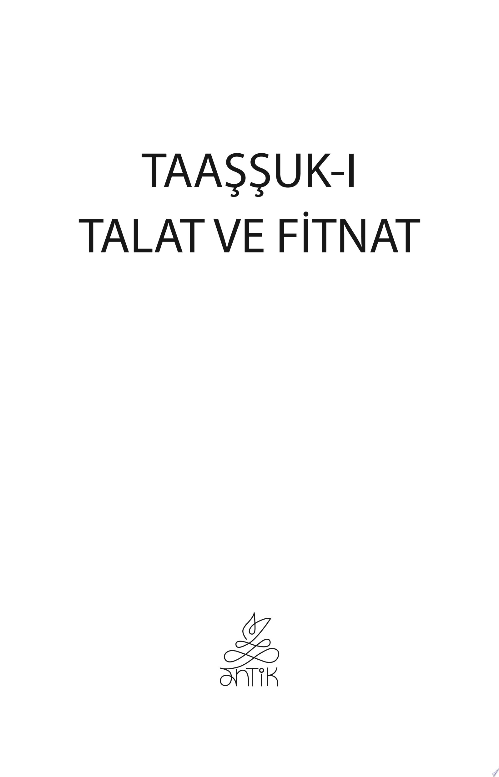 Taaşşuk-ı Talat ve Fitnat