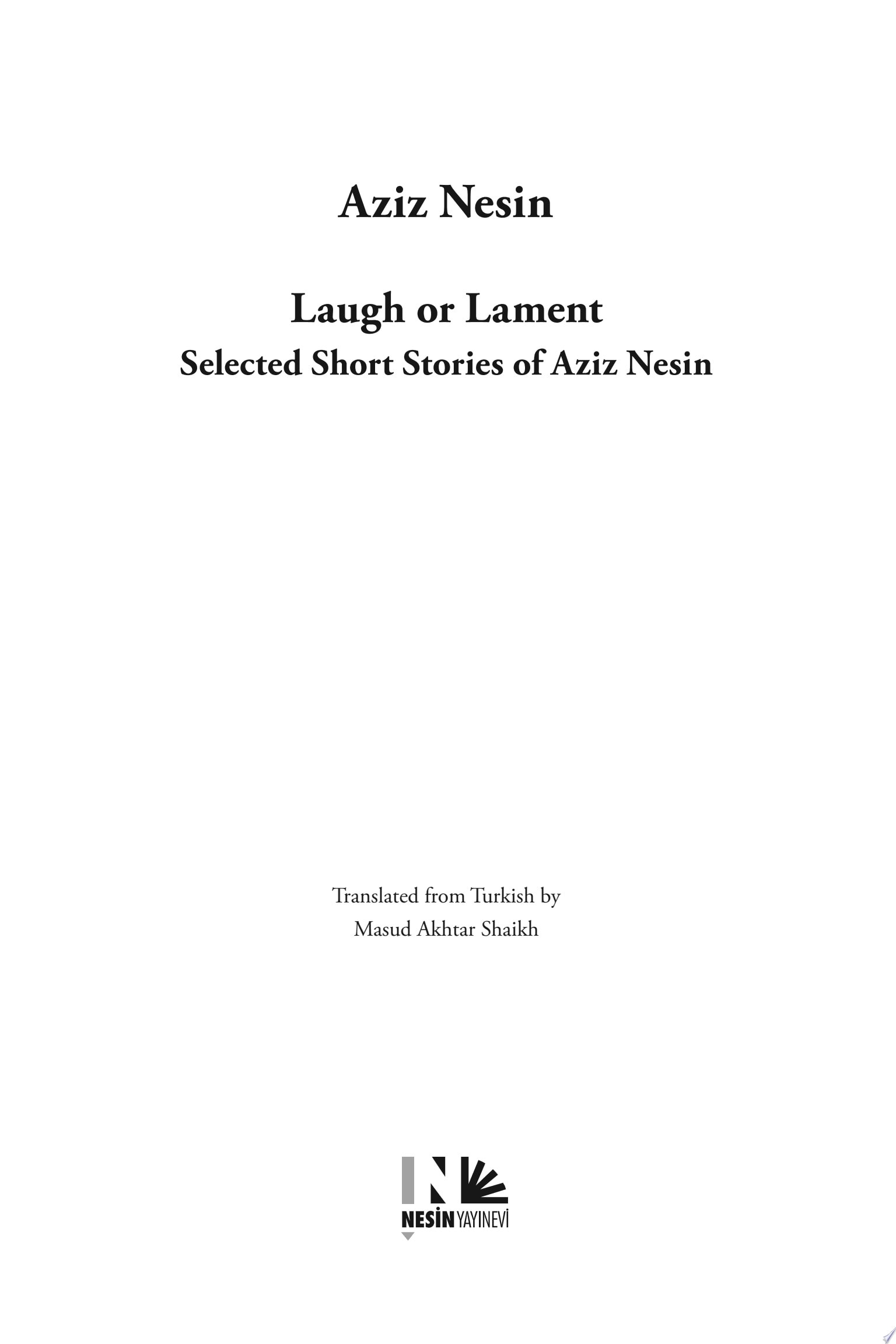 Laugh or Lament (İngilizce Kısa Öyküler)