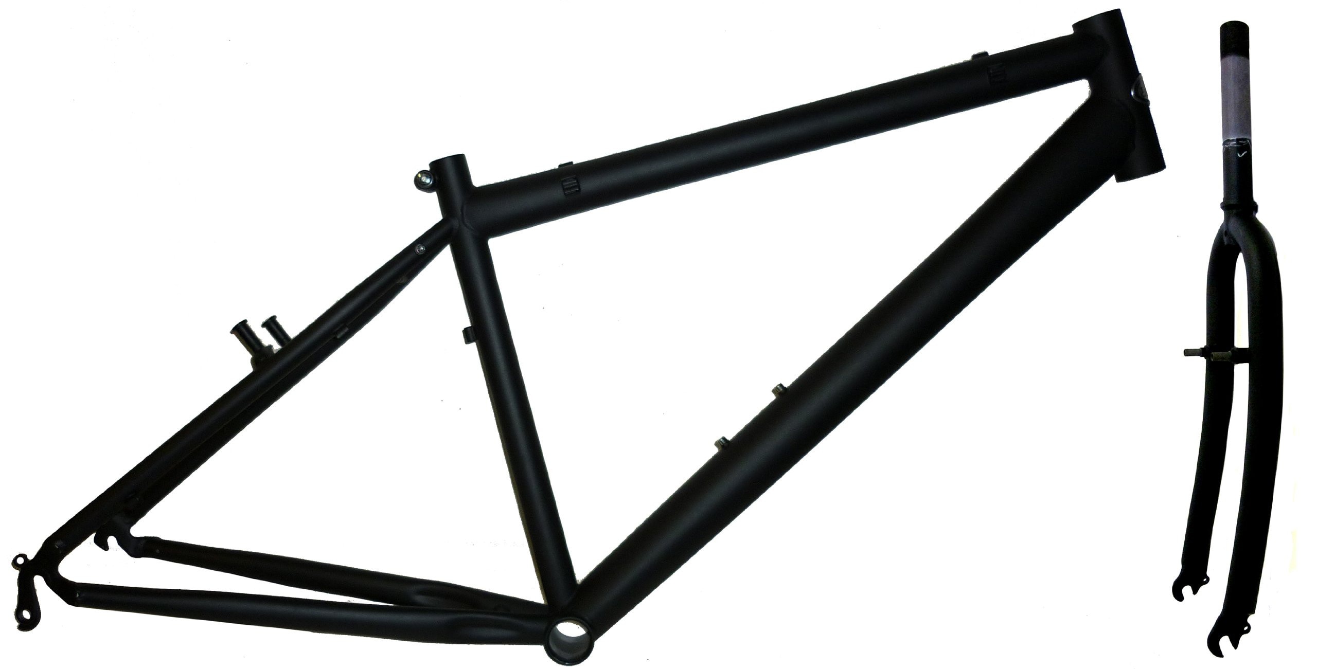 26" Saracen Matt Black Bike Frame 16" With Threaded Forks