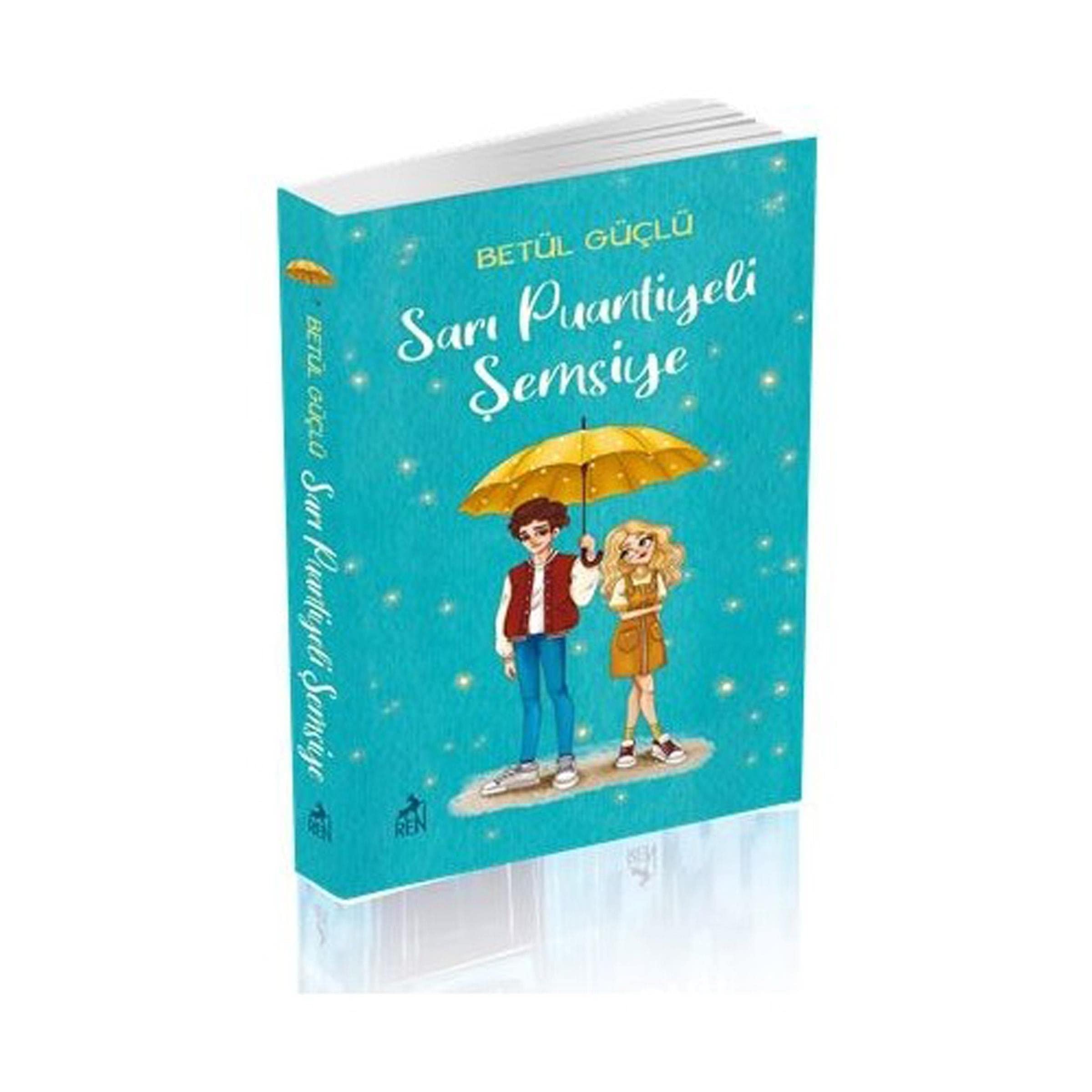 Sari Puantiyeli Semsiye Ciltli