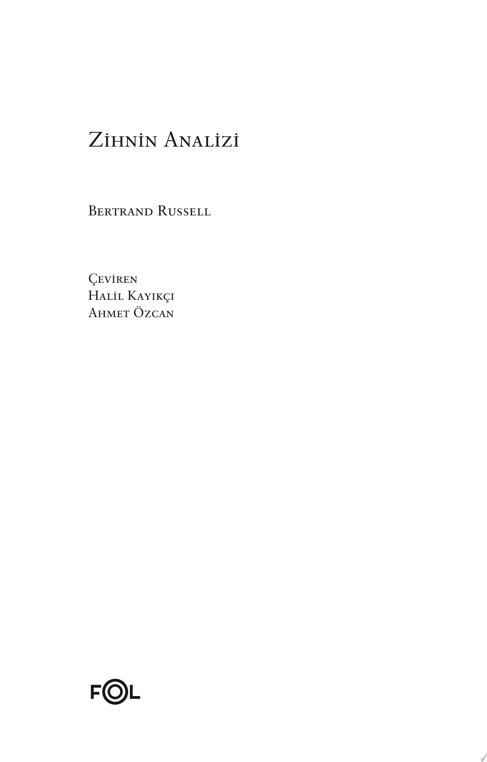 Zihnin Analizi