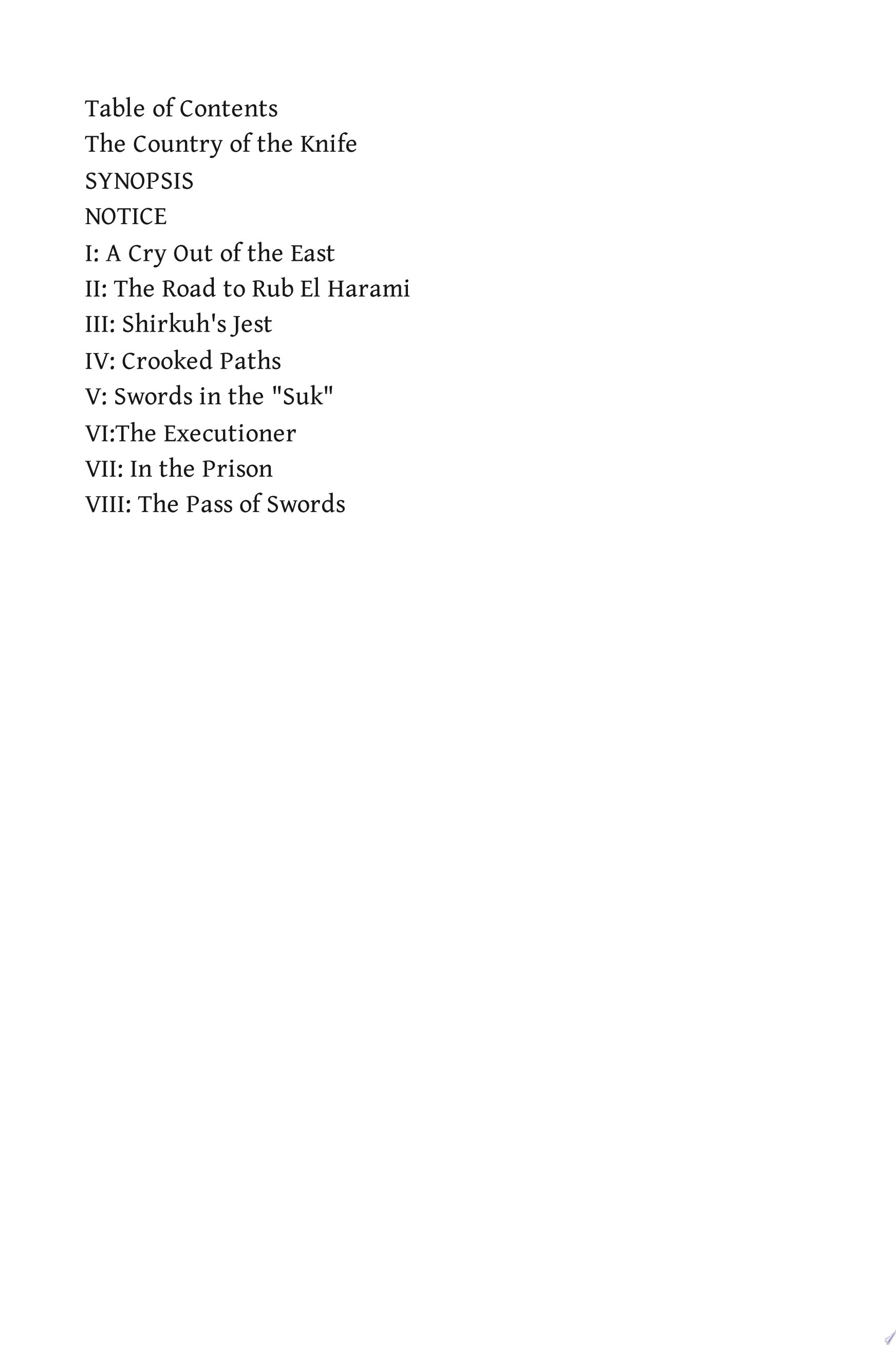 The Country of the Knife