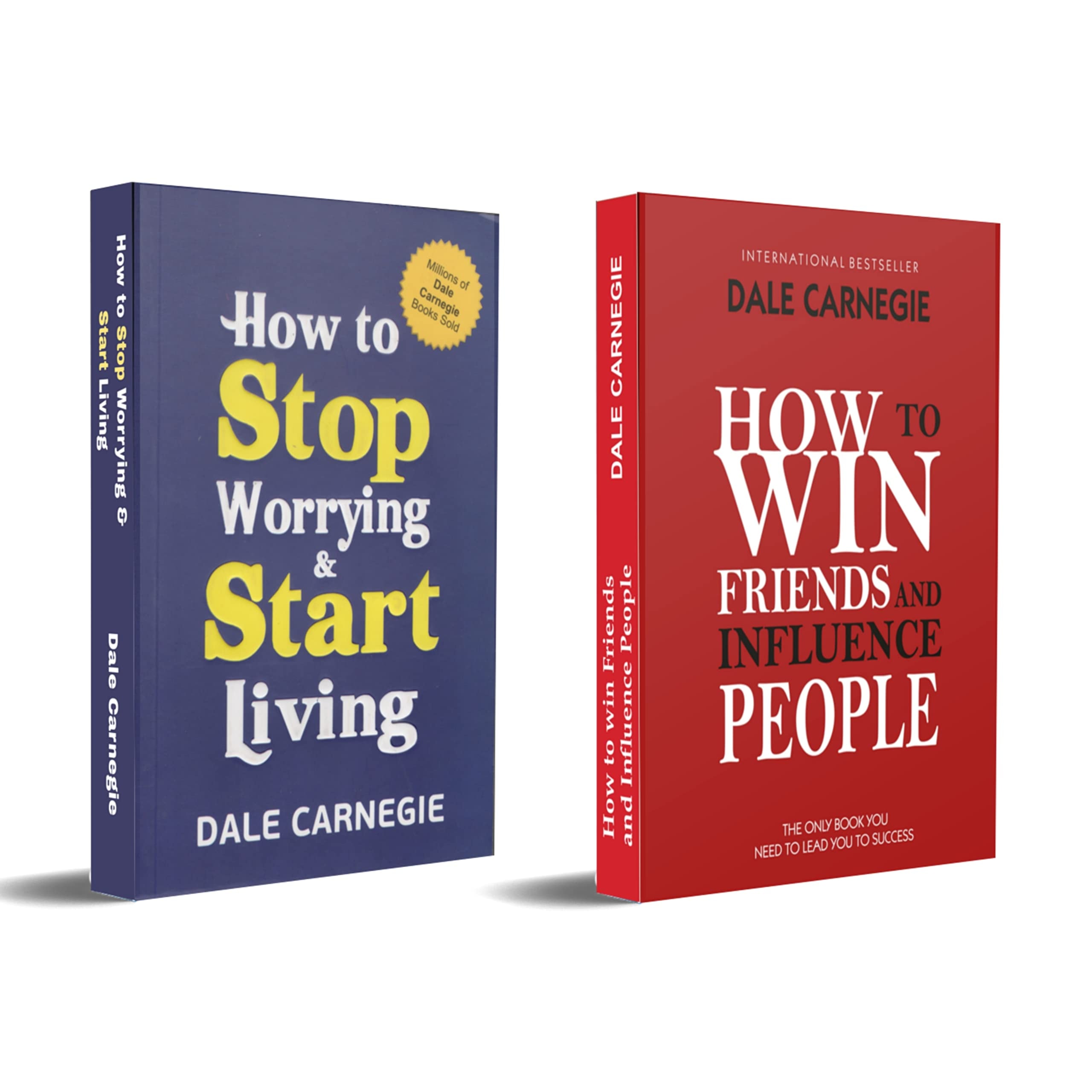 How to Win Friends and Influence People + How to Stop Worrying and Start Living by Dale Carnegie (combo of 2 books)